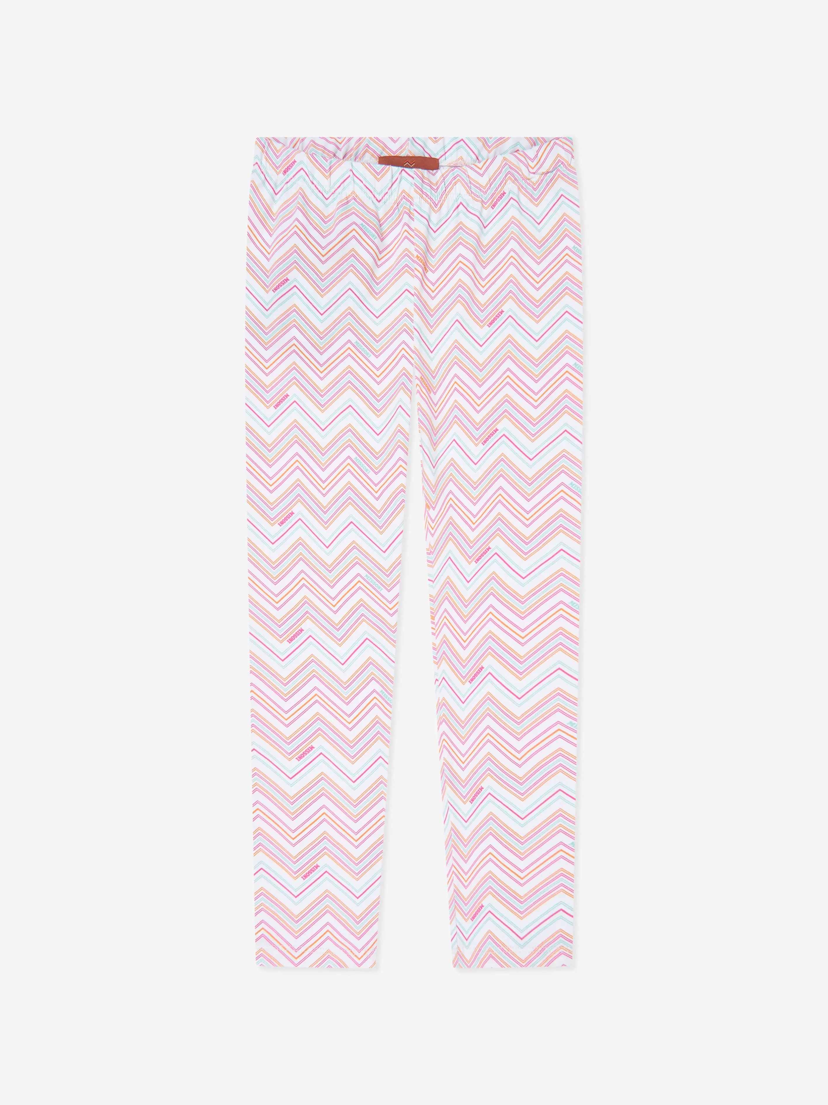Mädchen Zickzack-Leggings in Mehrfarben