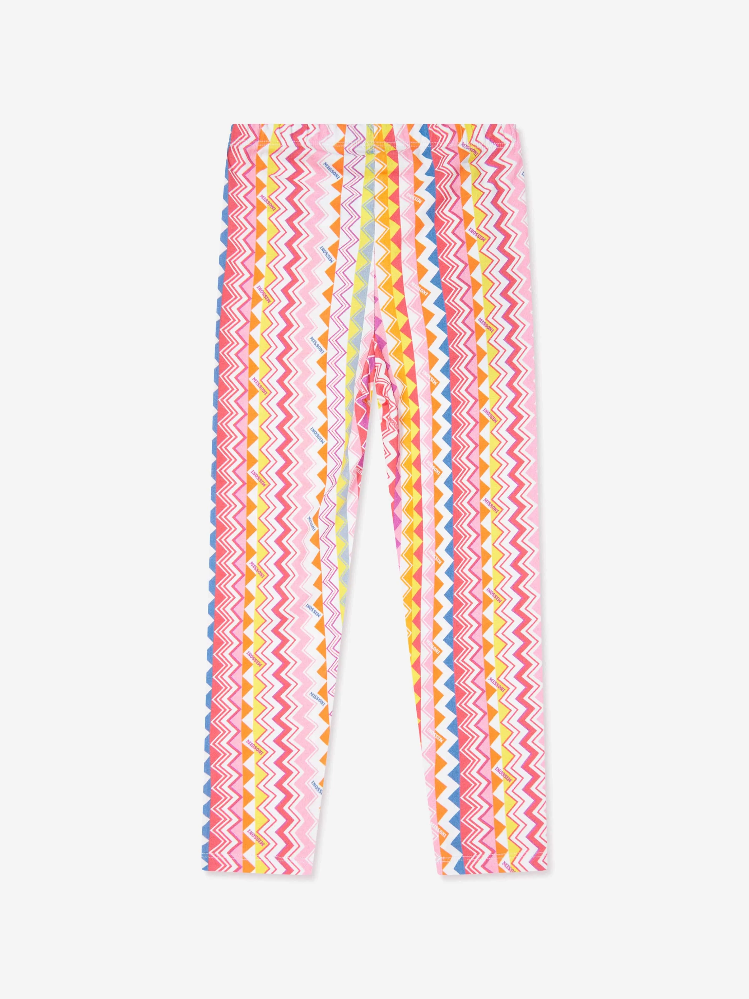 Mädchen Zickzack-Leggings in Mehrfarben