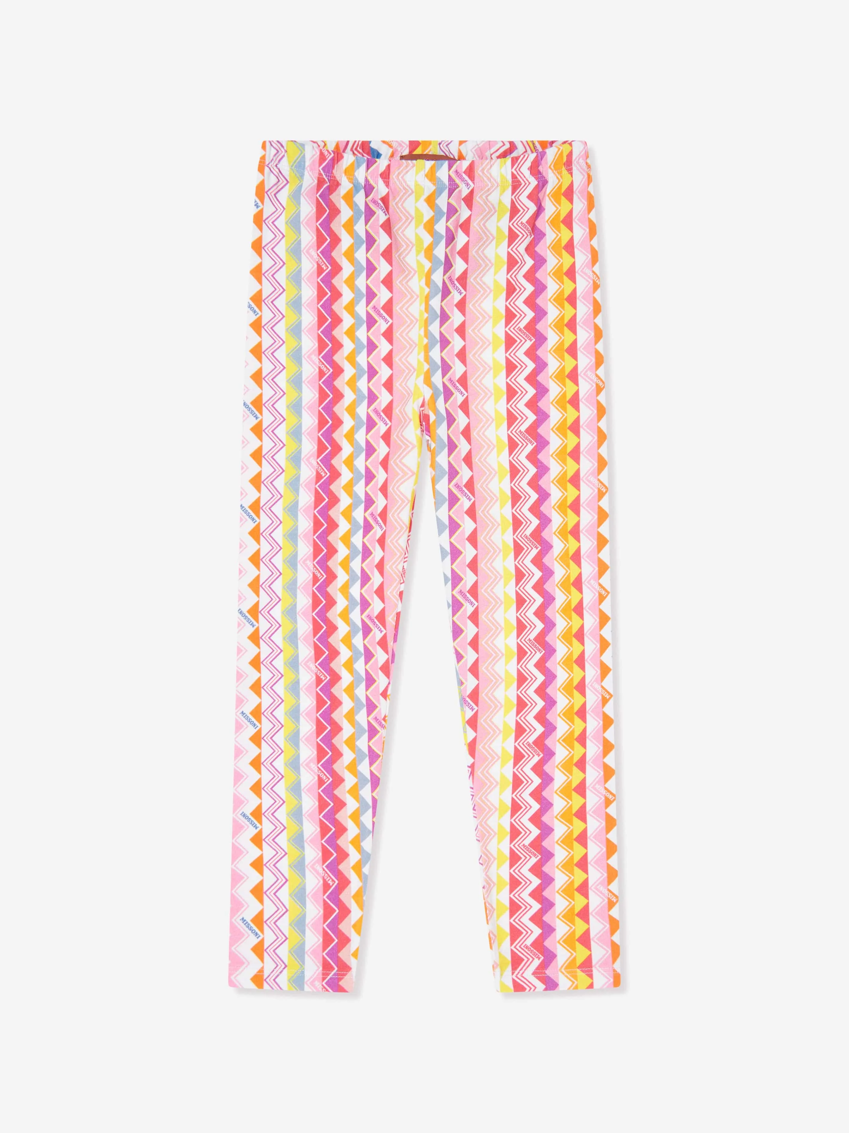 Mädchen Zickzack-Leggings in Mehrfarben