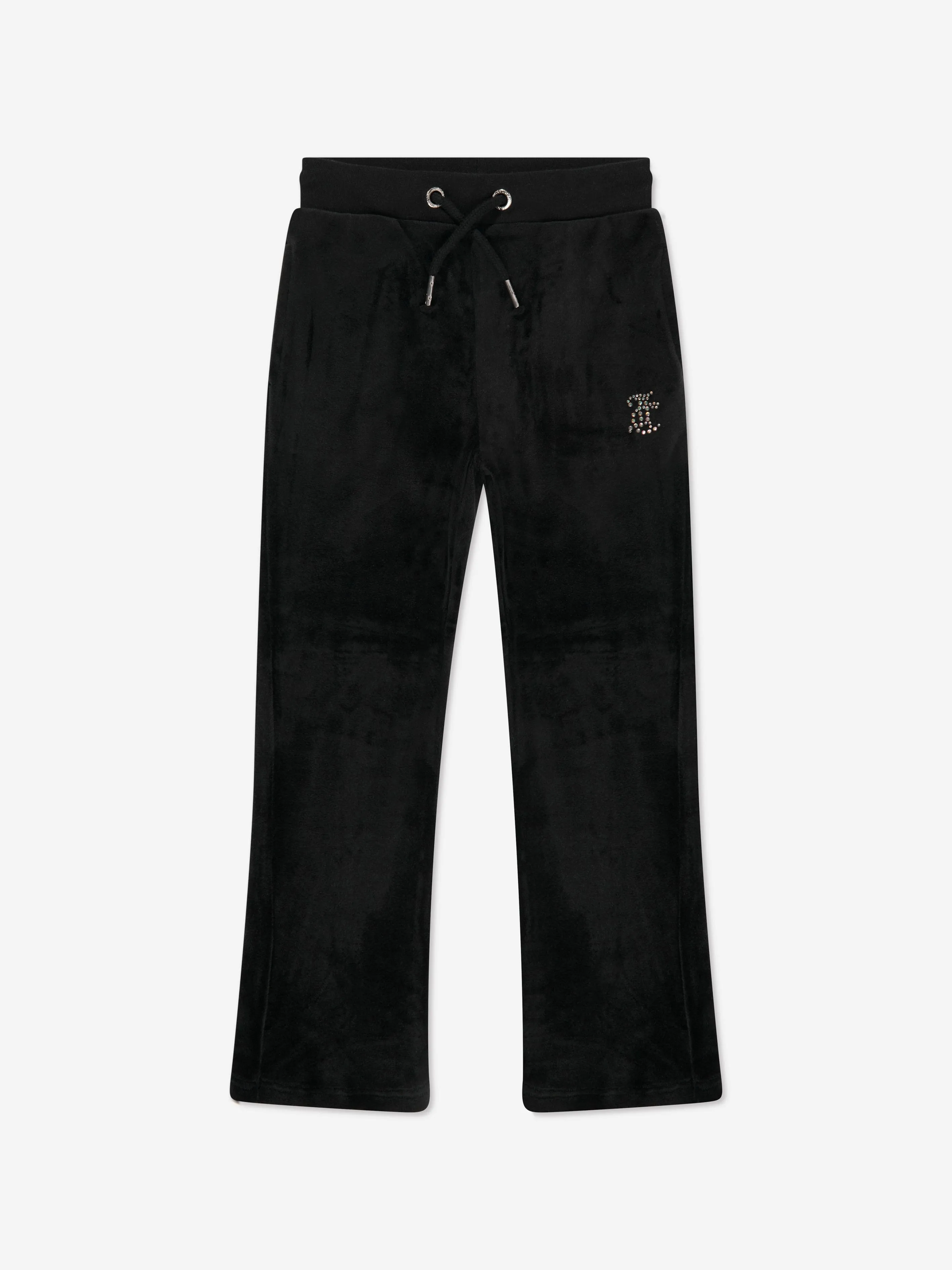 Mädchen Reißverschluss & Bootcut Jogger Trainingsanzug in Schwarz
