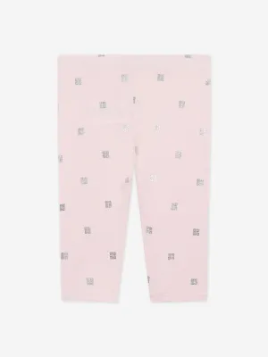 Givenchy Baby Girls 4G Logo Leggings in Rosa