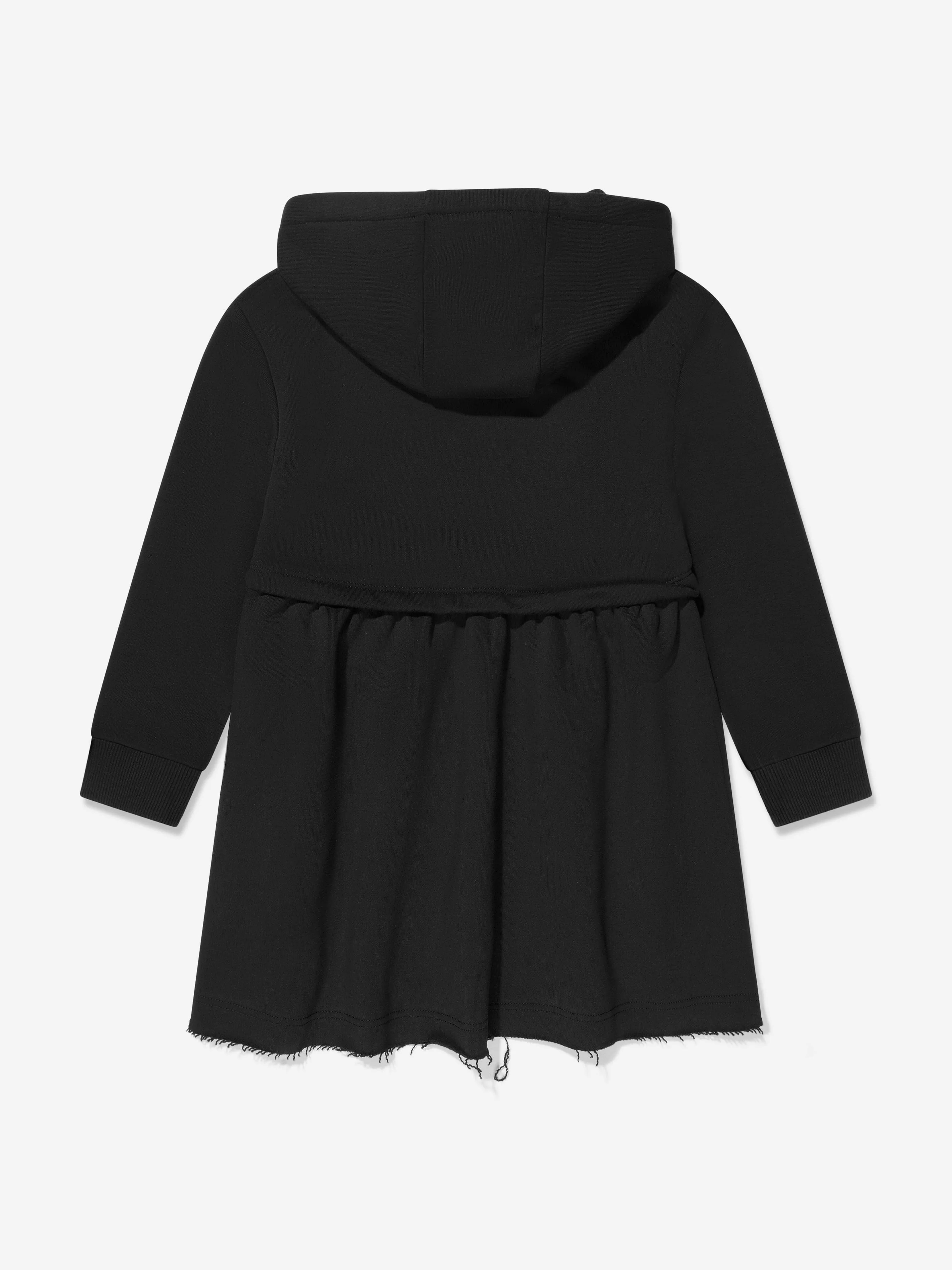 Givenchy Girls Kapuzen-Logo-Kleid in Schwarz
