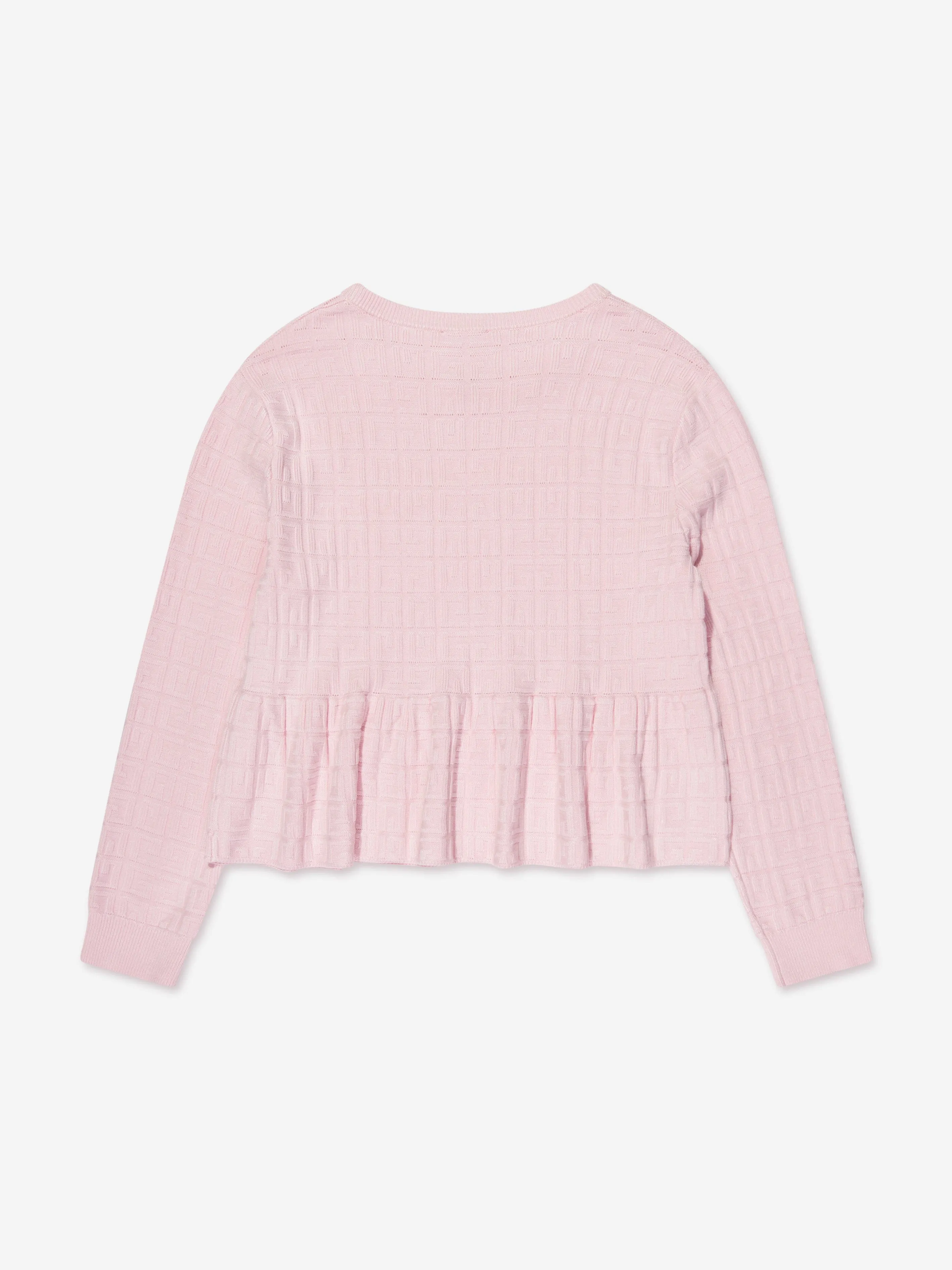 Givenchy Girls Gestricktes Logo-Pullover in Rosa