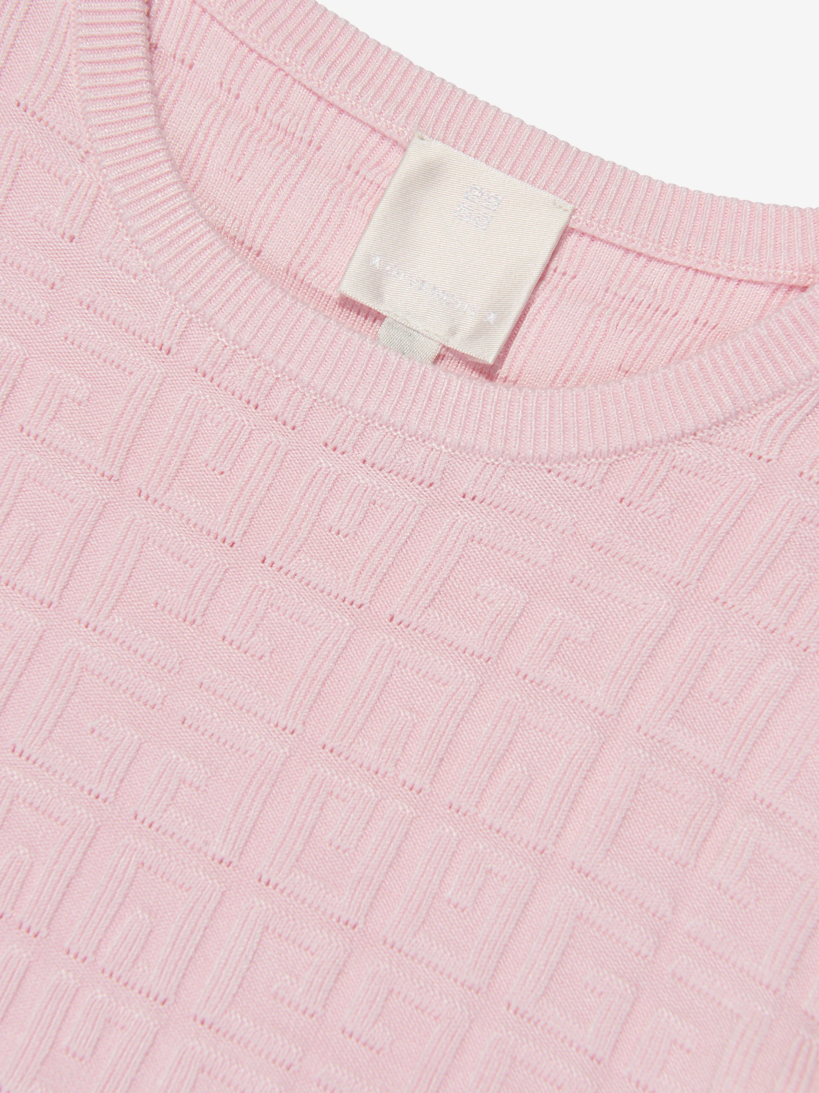 Givenchy Girls Gestricktes Logo-Pullover in Rosa