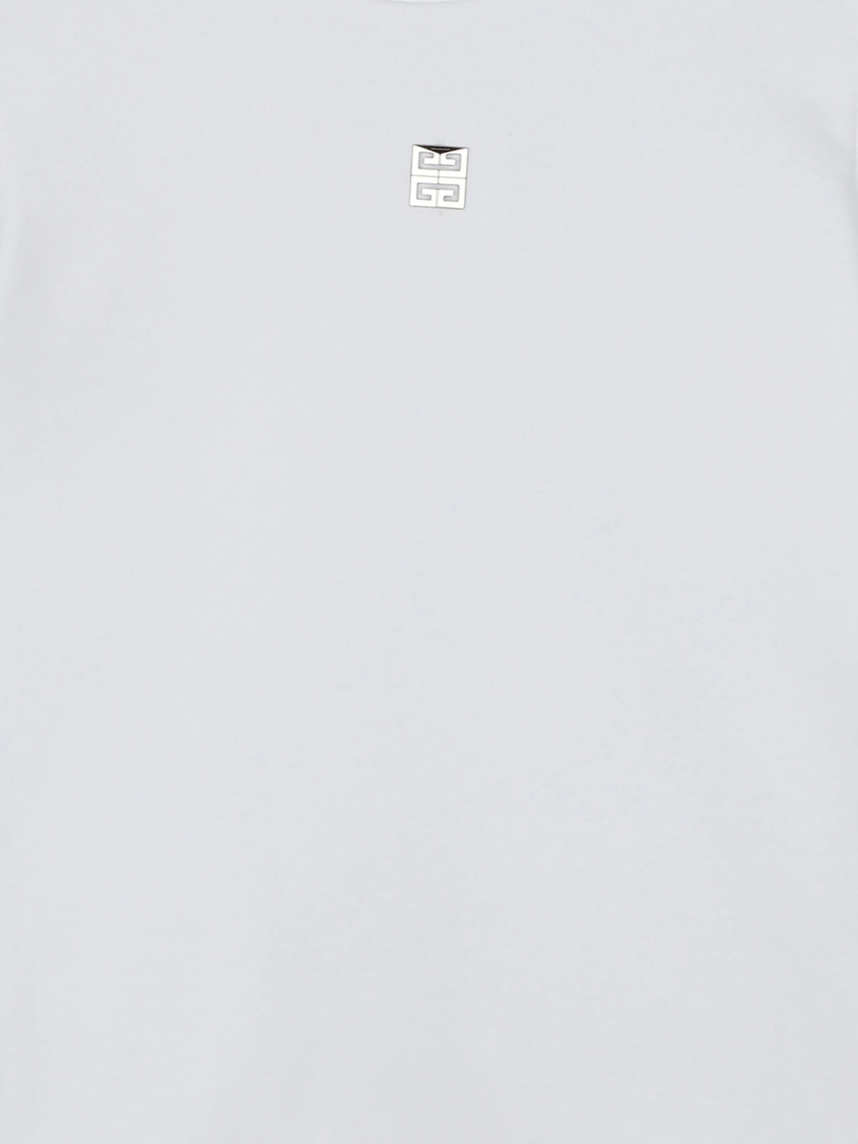 Givenchy Girls T-Shirt mit Puffärmeln und Logo in Weiß