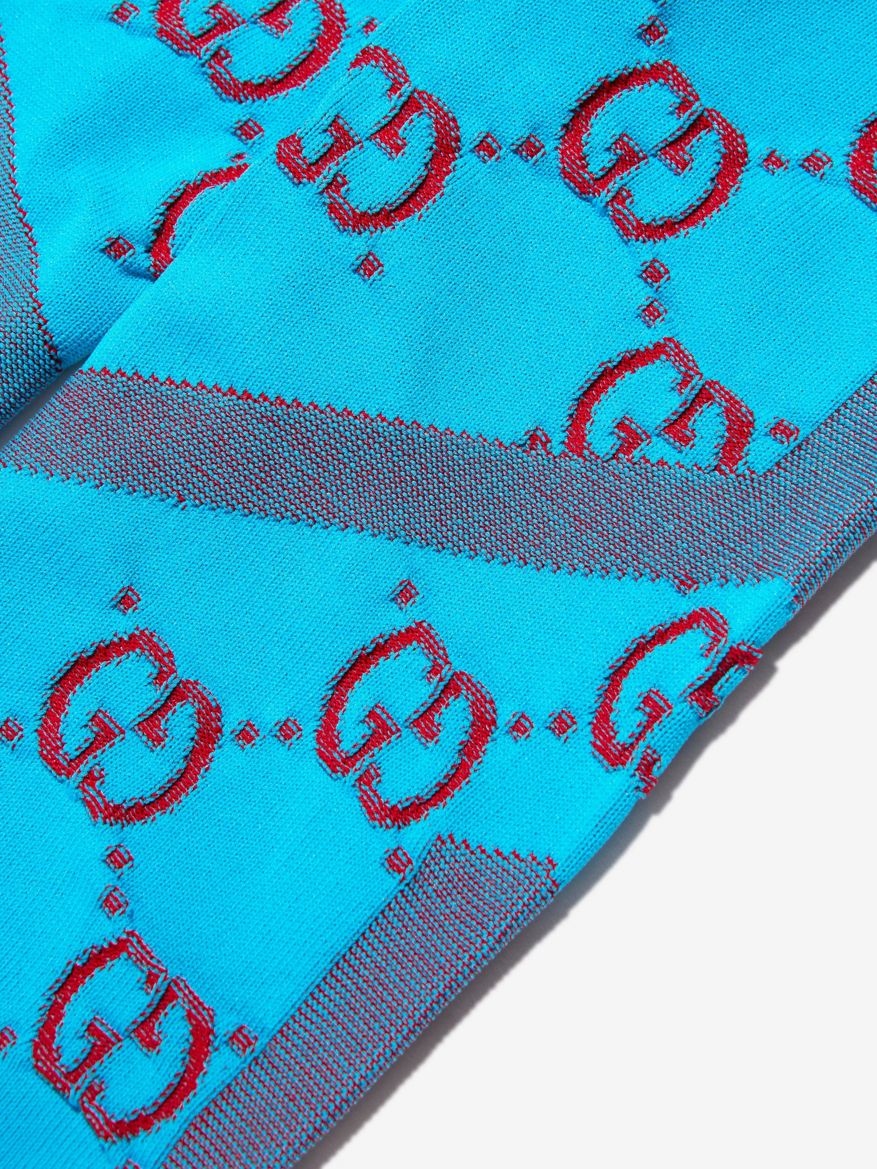 Gucci Baby Girls GG Logo Leggings in Blau