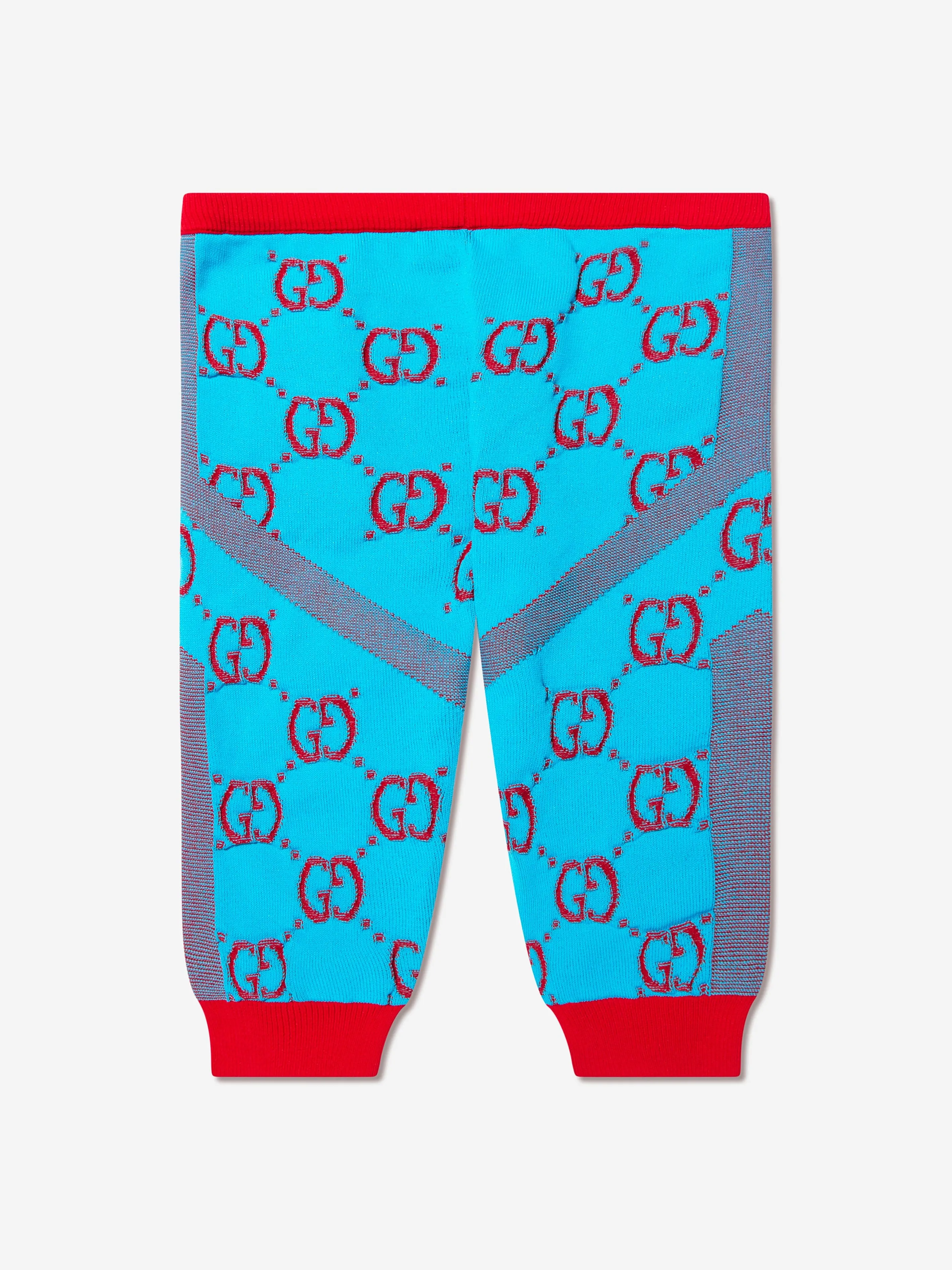 Gucci Baby Girls GG Logo Leggings in Blau