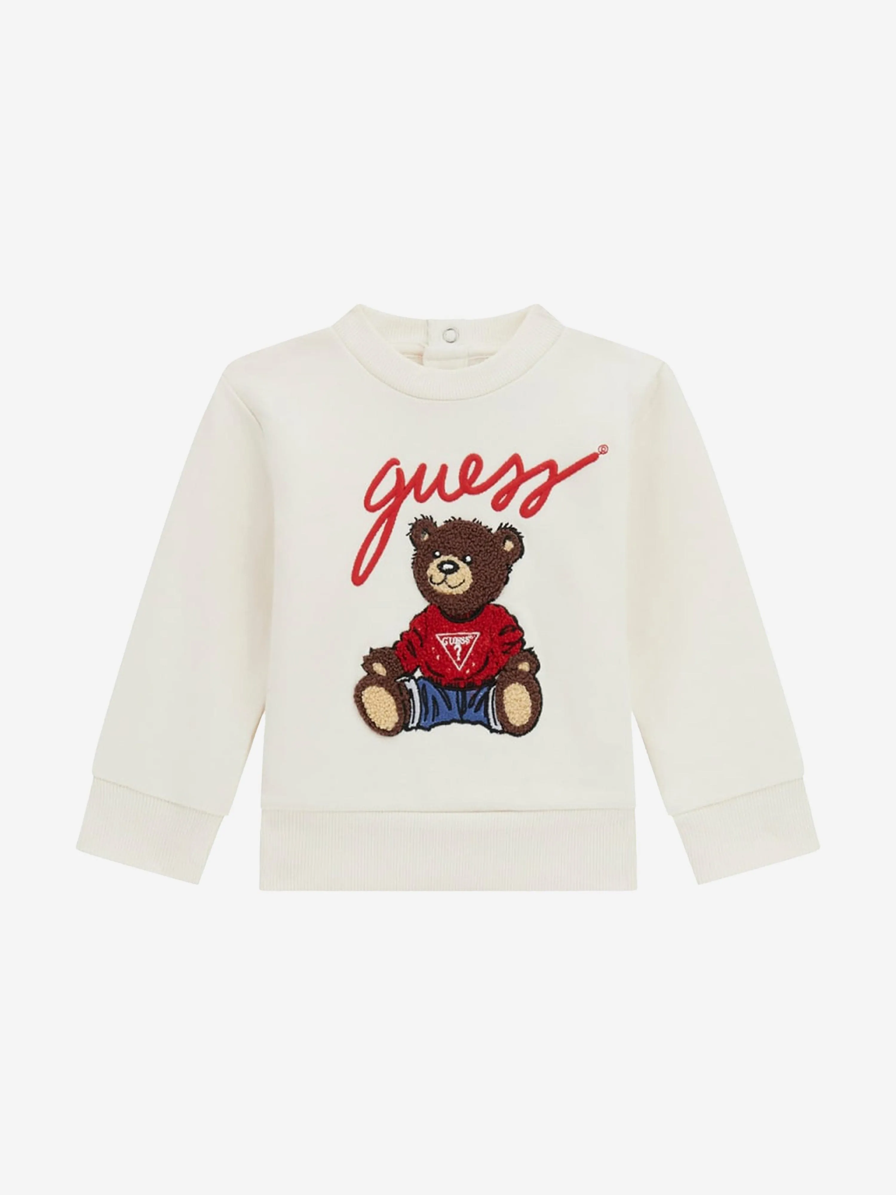 Guess Baby Girls Teddybär Top und Hose Set in Elfenbein