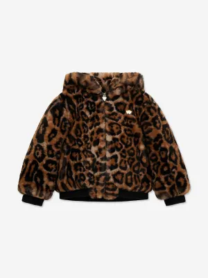 Guess Girls Kunstpelz Bomberjacke in Braun