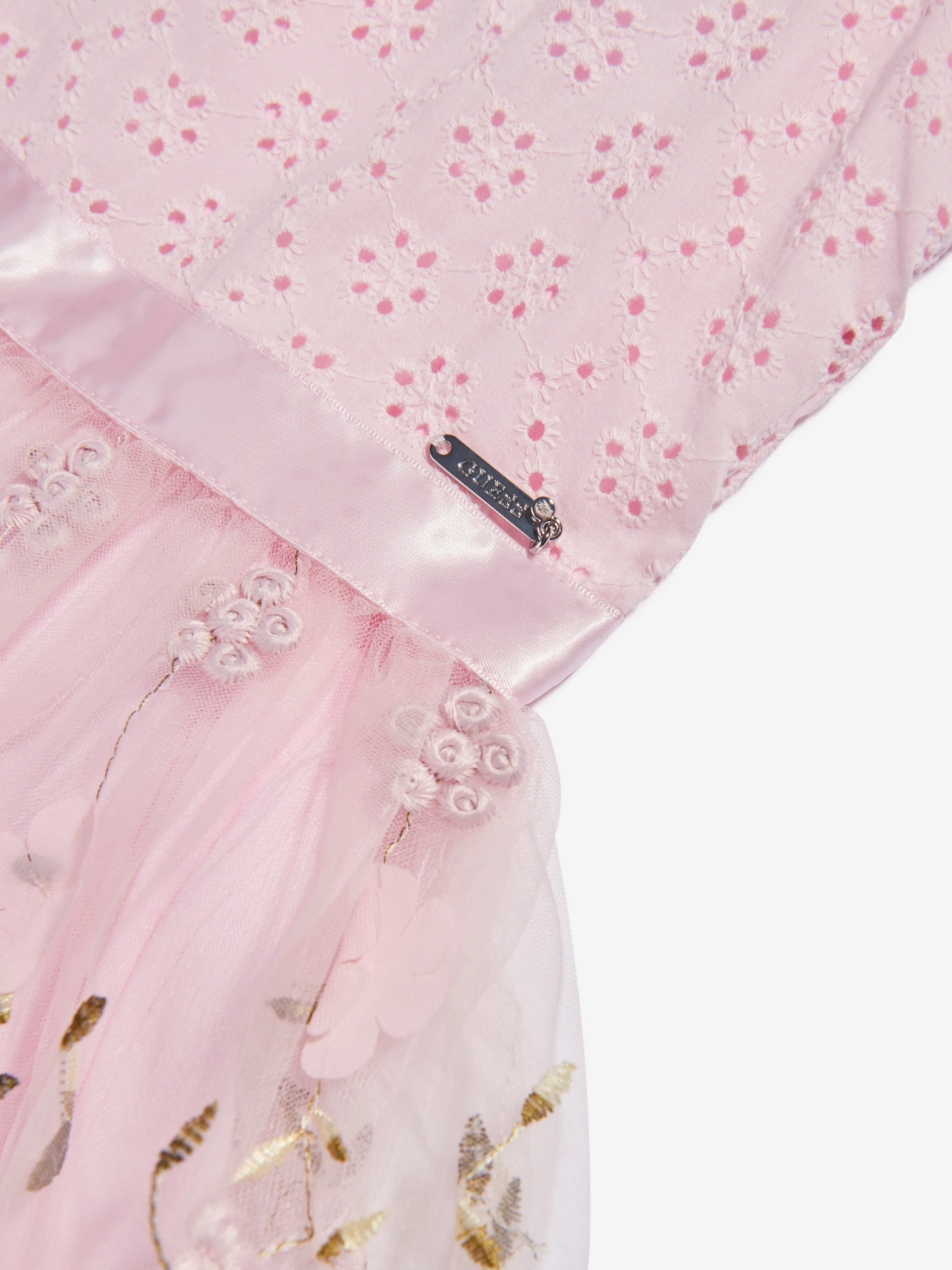 Guess Girls Blumenmuster Trägerkleid in Rosa