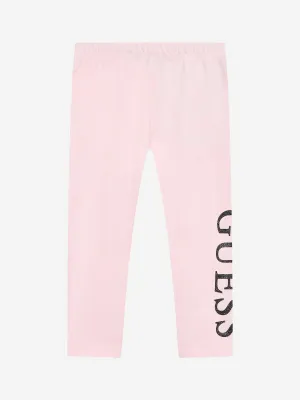 Guess Girls Logo Leggings in Rosa