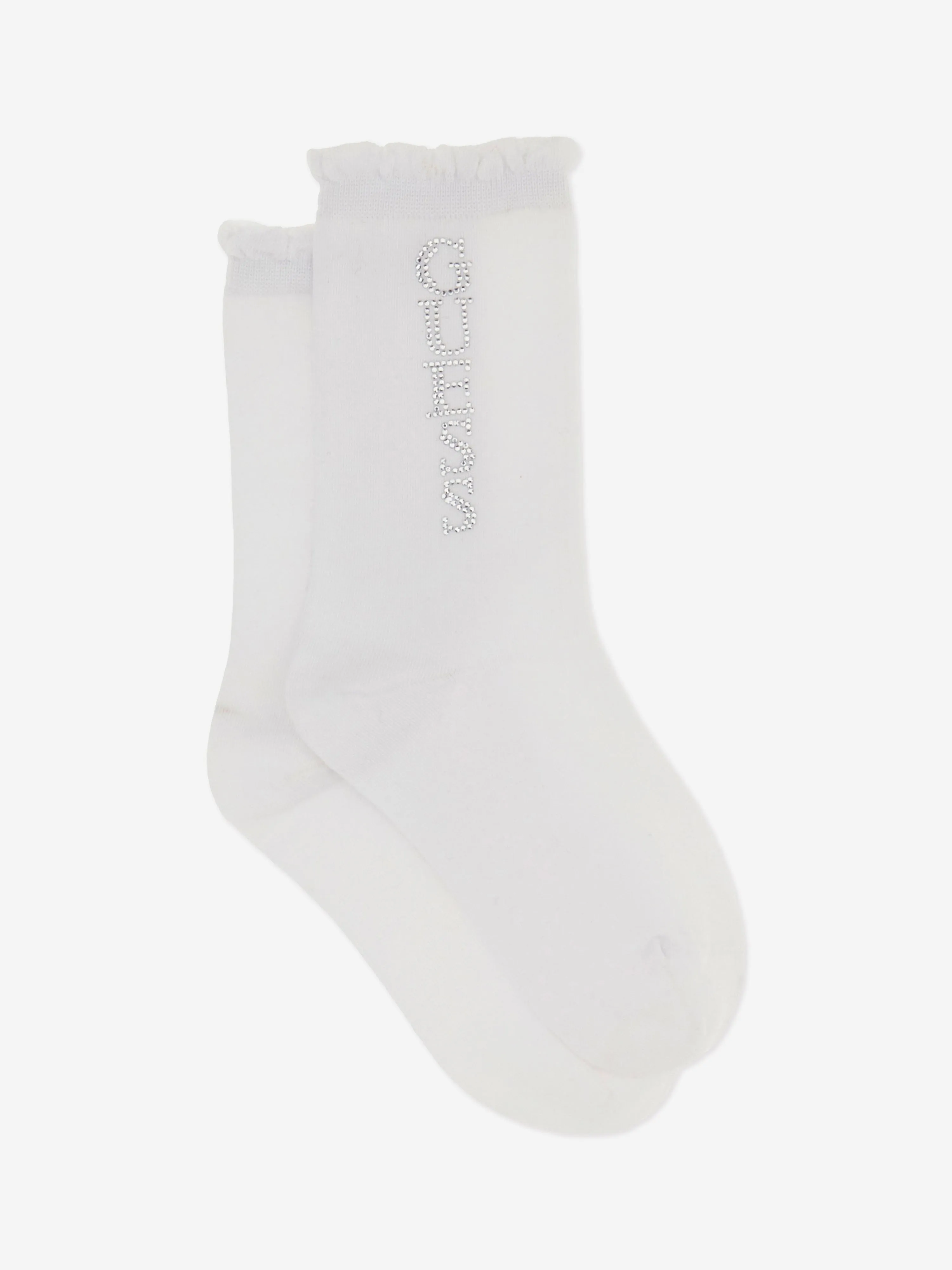 Guess Girls Logo Socken in Weiß