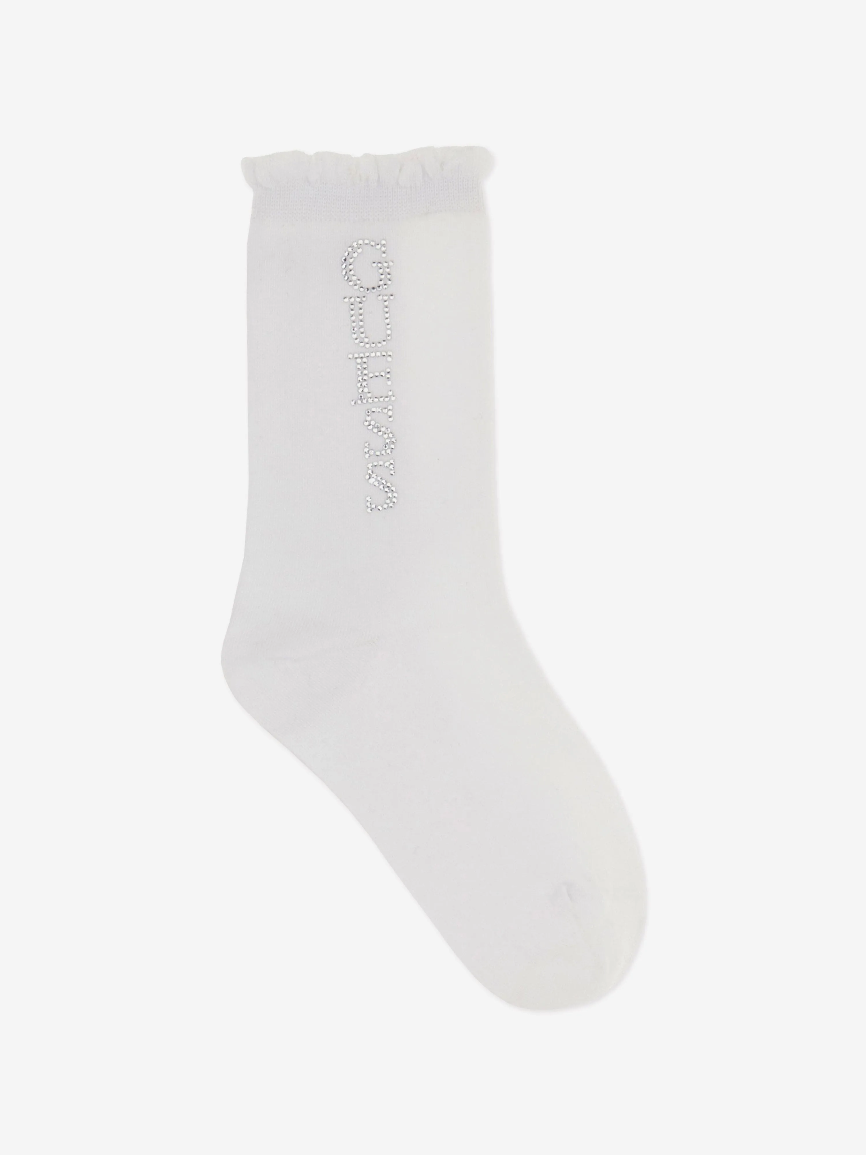 Guess Girls Logo Socken in Weiß
