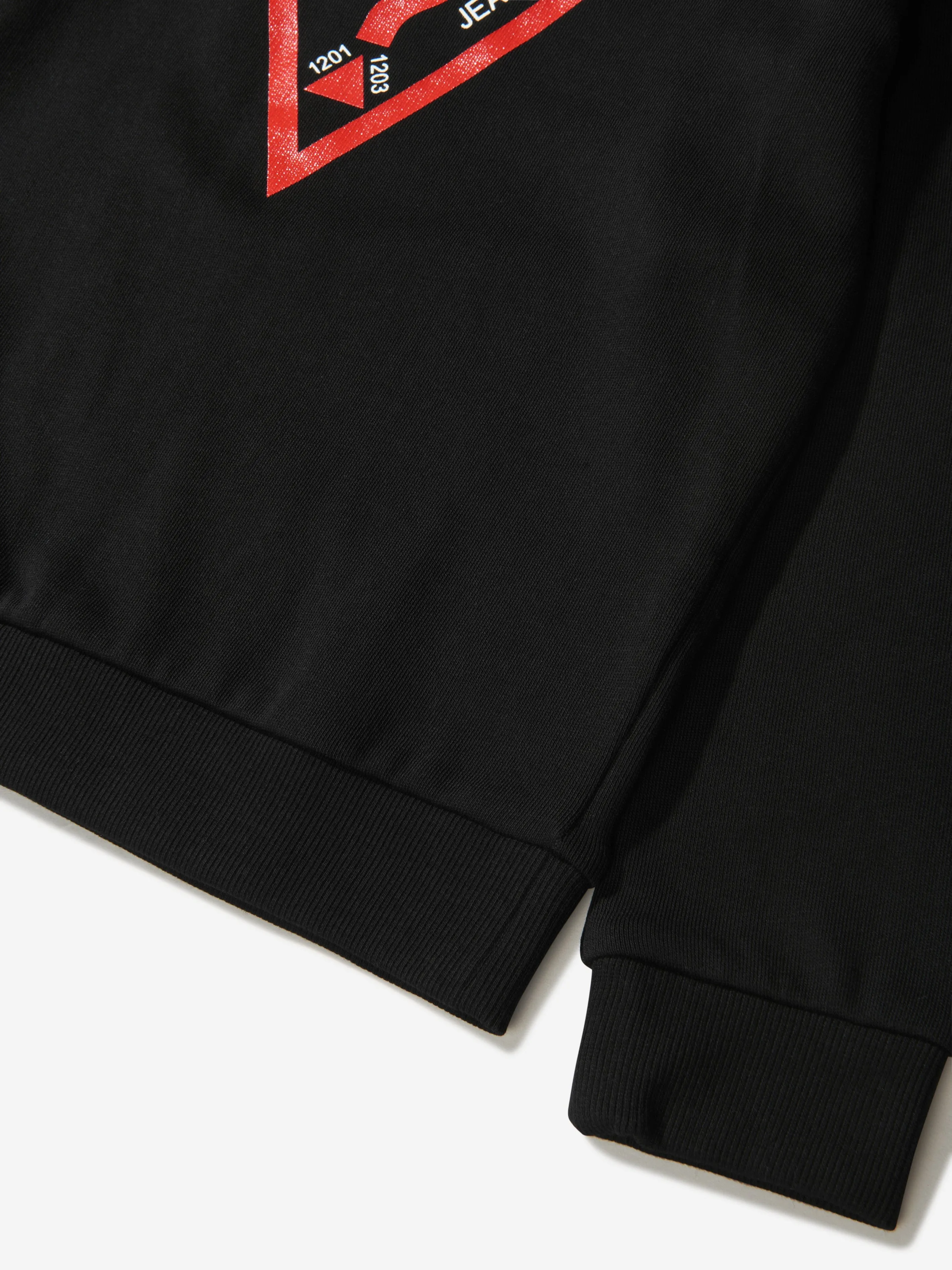 Guess Kids Logo Print Sweatshirt in Schwarz
