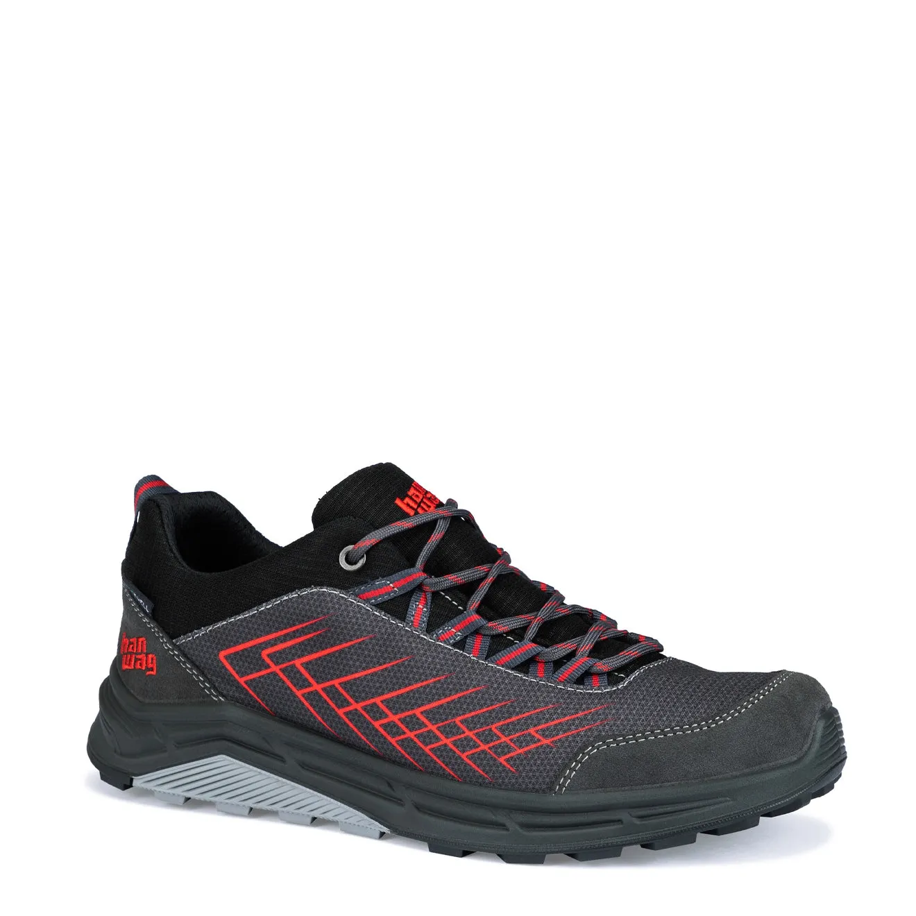 Hanwag Coastline Low Schuh Asphalt / Rot
