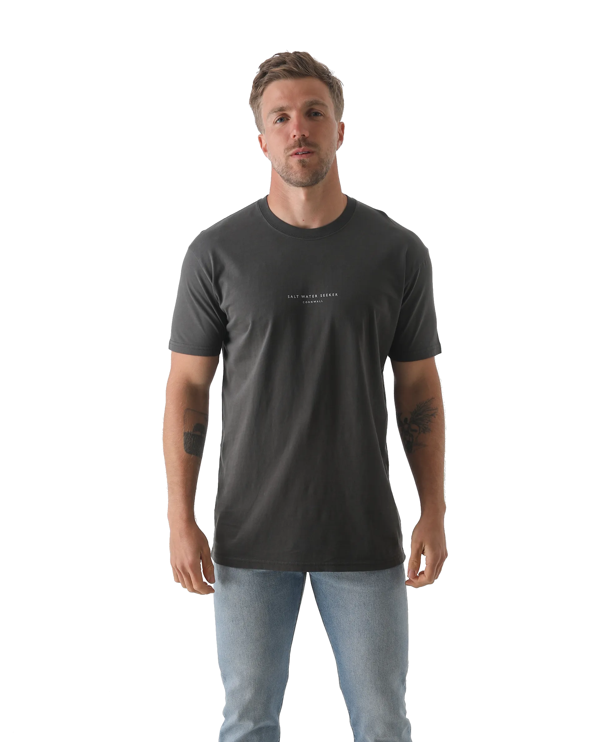 Hideout T-Shirt in Verblasstem Schwarz