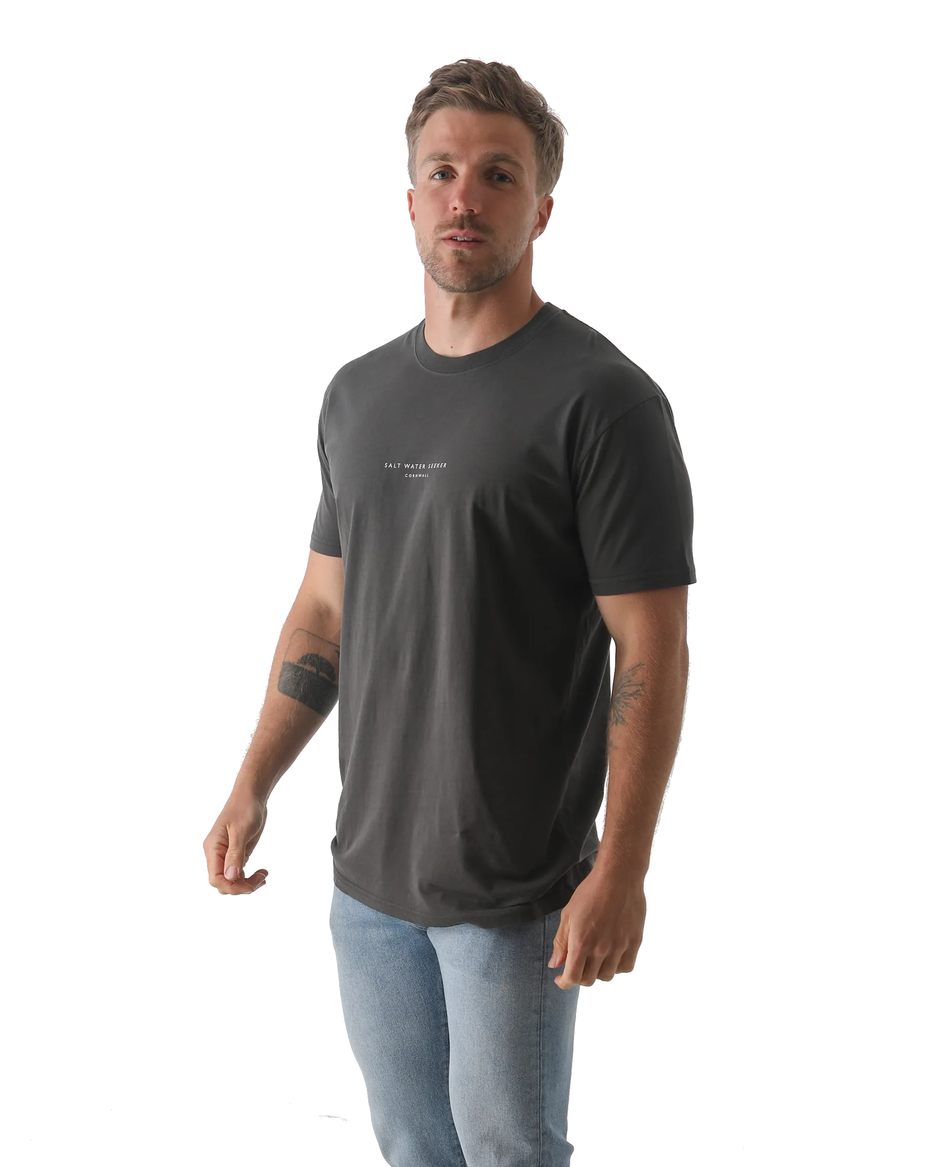 Hideout T-Shirt in Verblasstem Schwarz