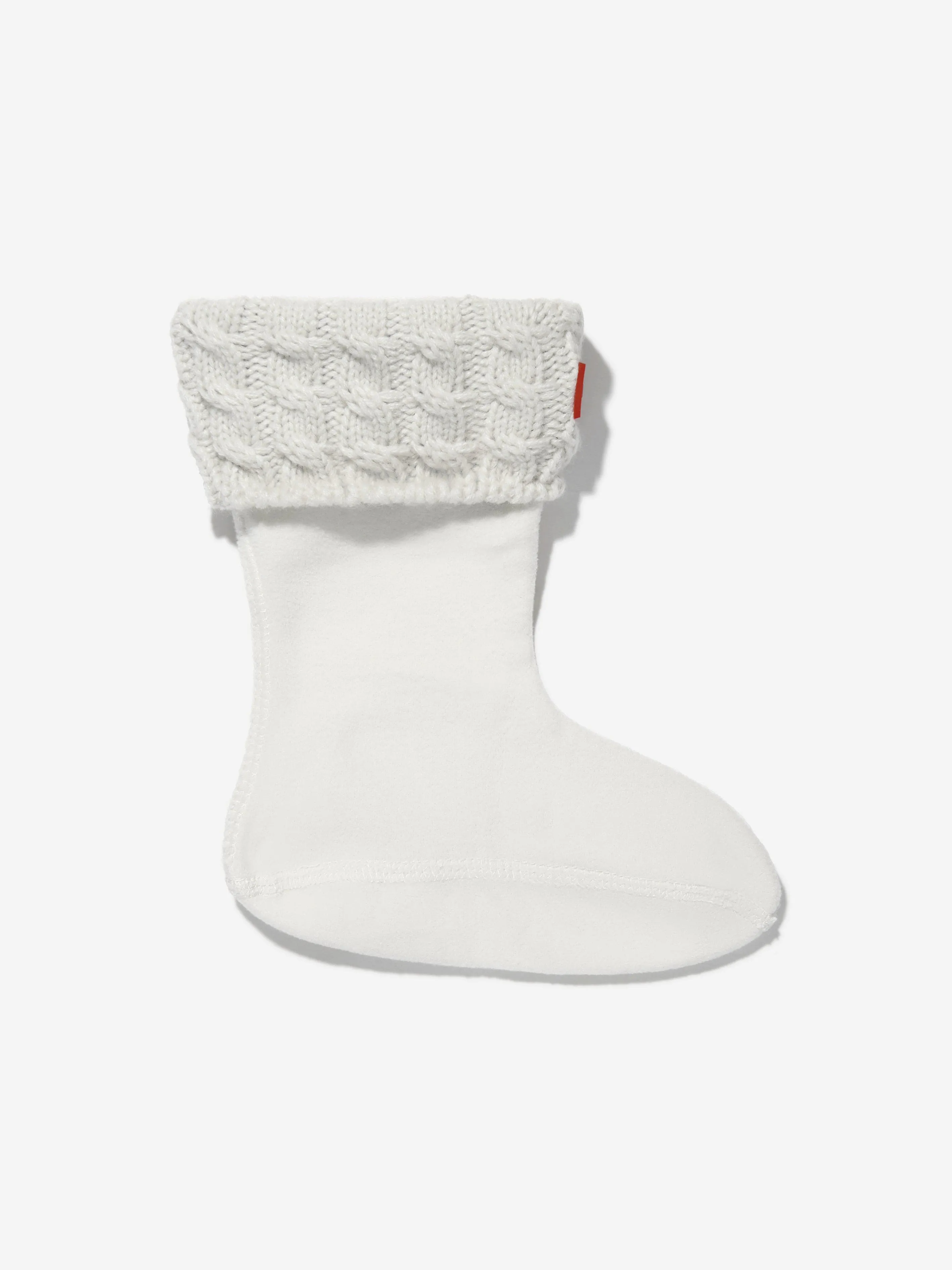 Hunter Kids Recycelte 6-Strick-Kabel-Bootsocken in Weiß