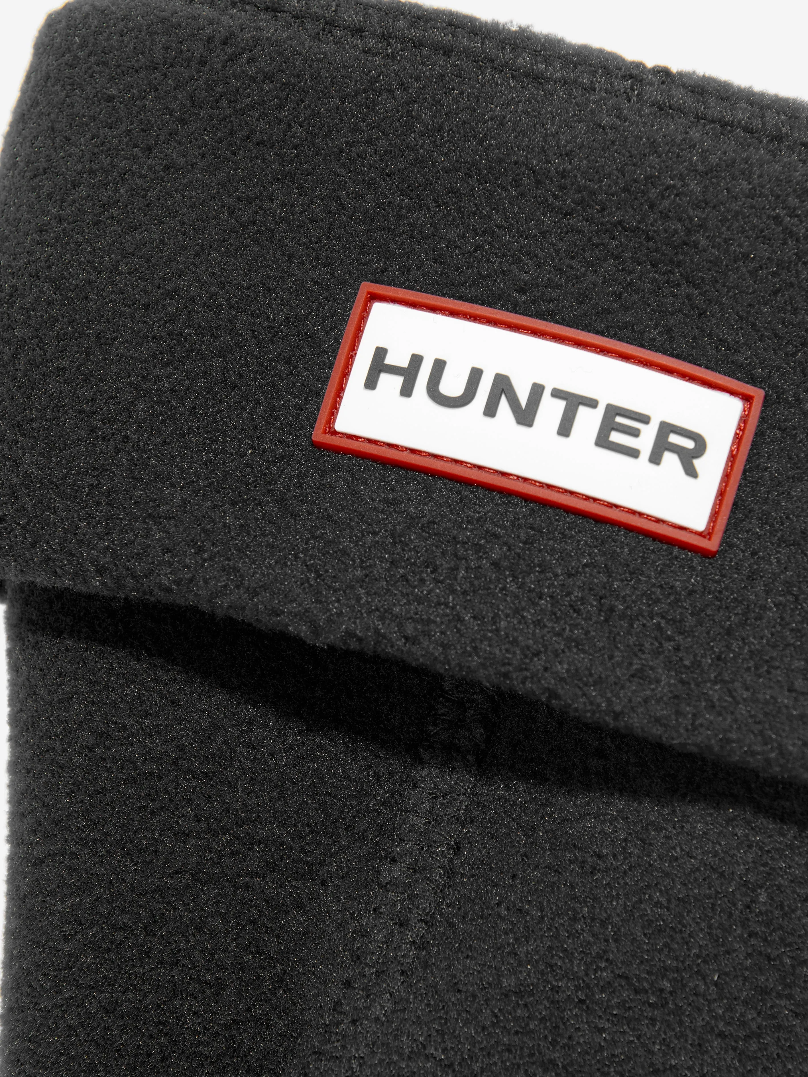 Hunter Kids Recycelte Fleece-Stiefelsocken in Schwarz