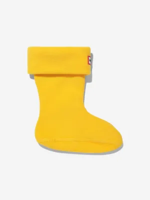 Hunter Kids Recycelte Fleece-Stiefelsocken in Gelb