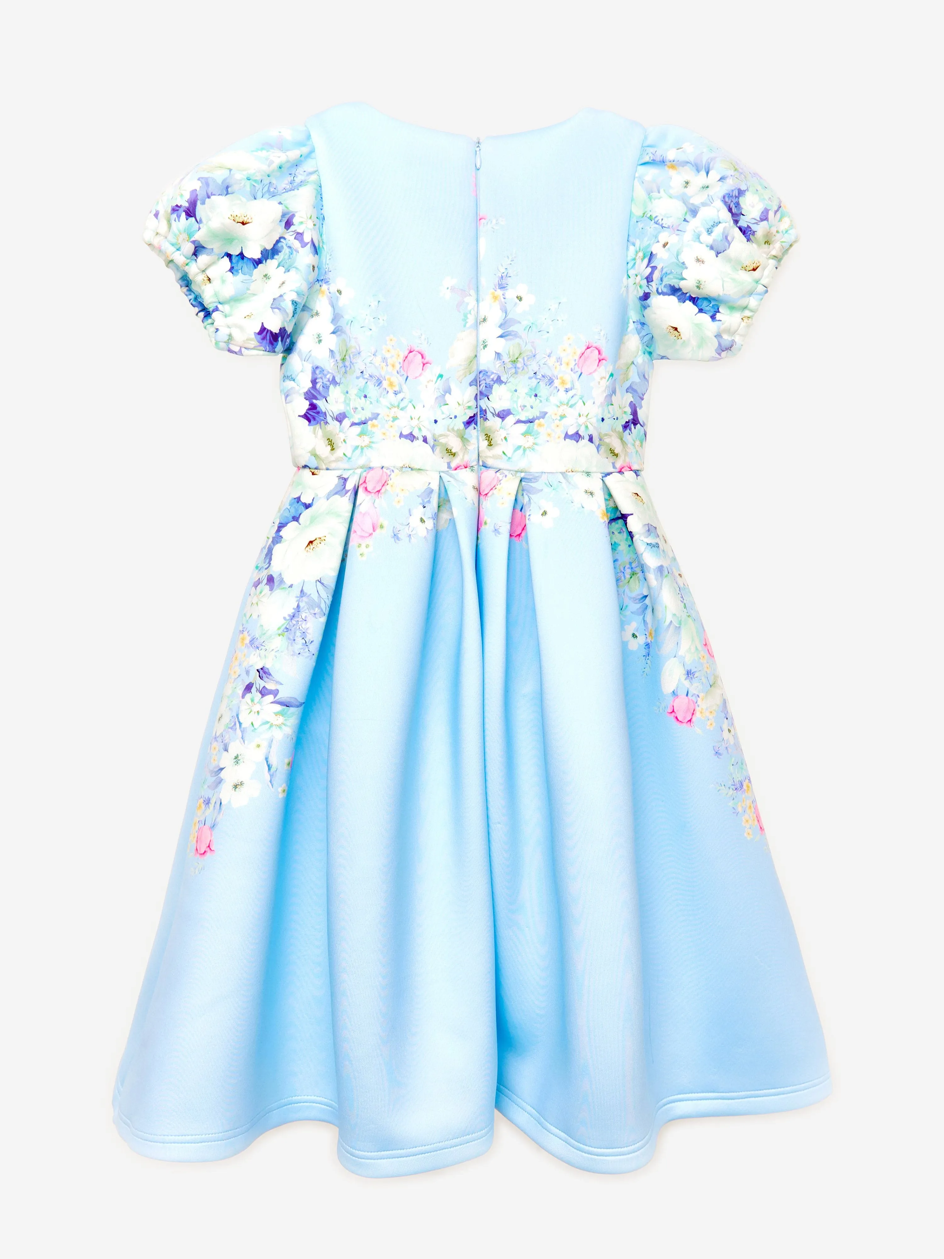 iAMe Mädchen Blumenprint Kleid in Blau
