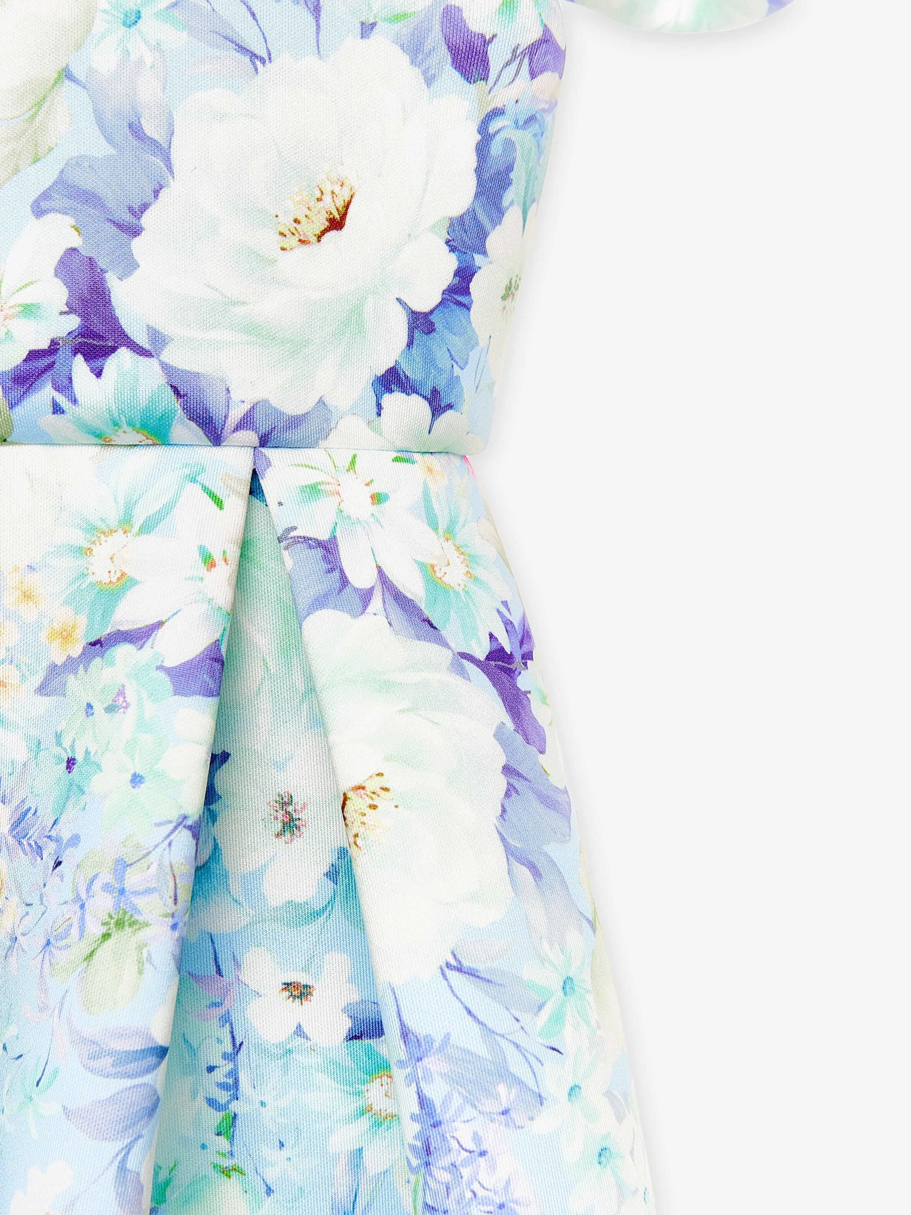 iAMe Mädchen Blumenprint Kleid in Blau