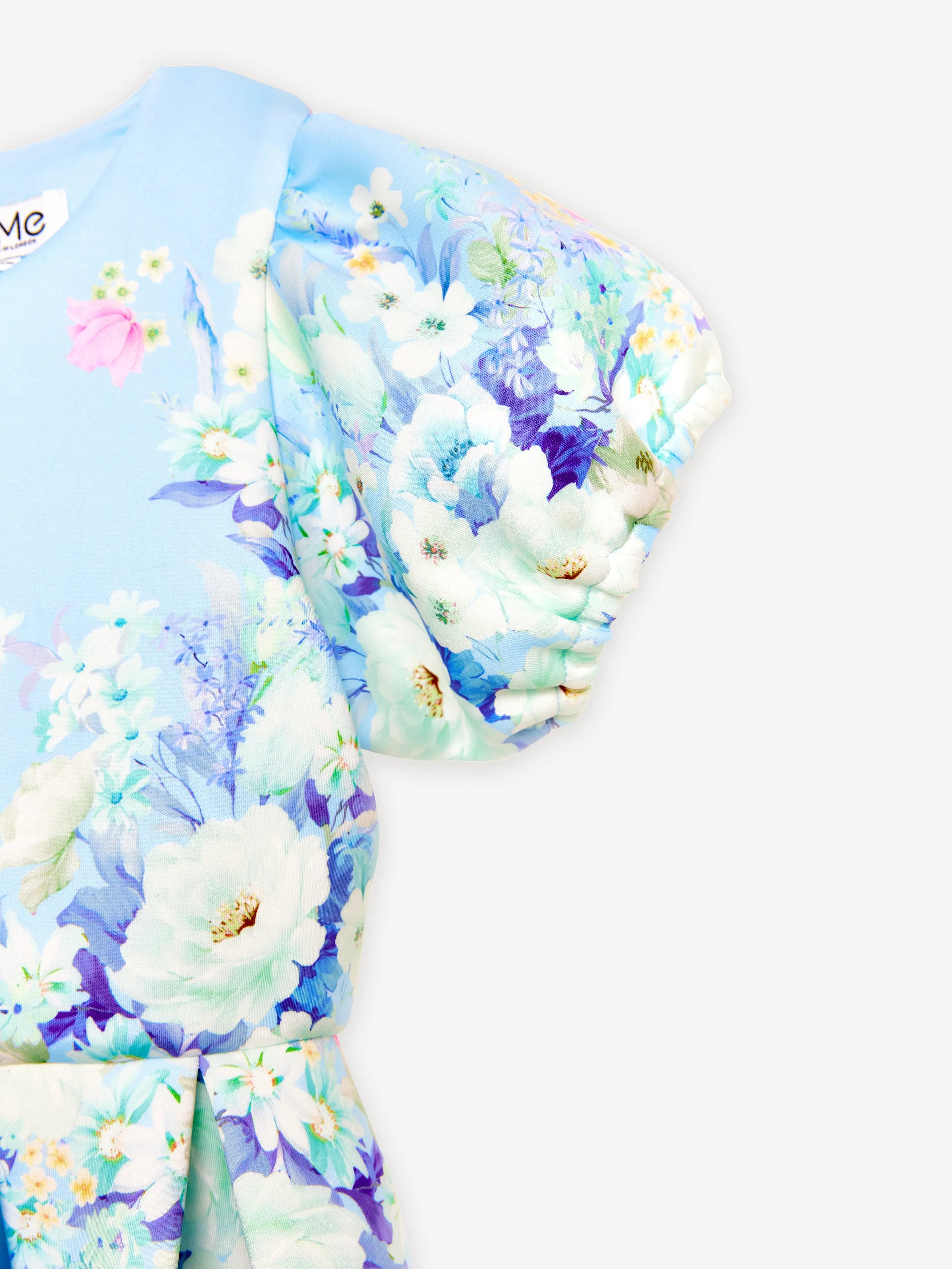 iAMe Mädchen Blumenprint Kleid in Blau