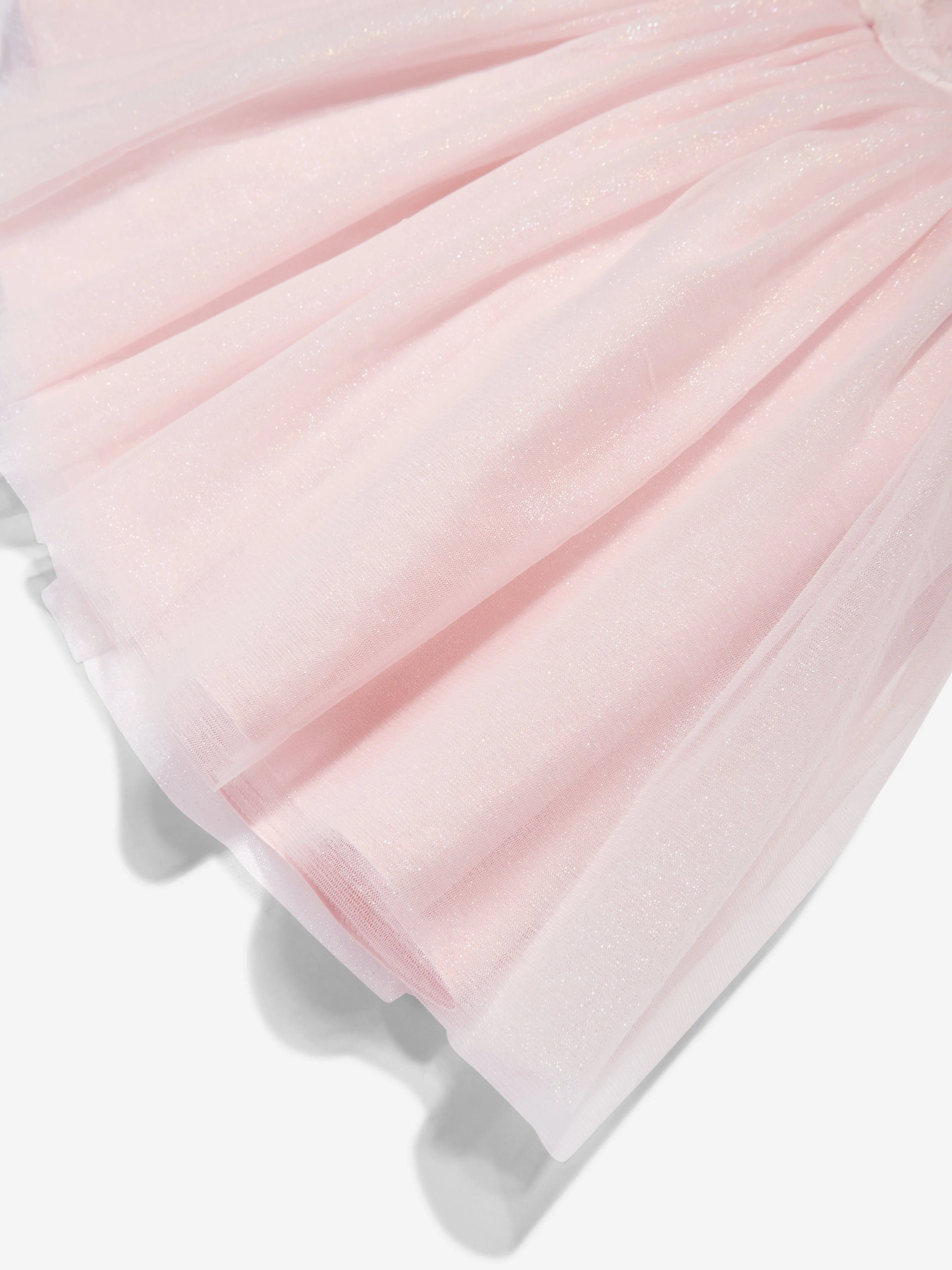 iAMe Mädchen Kurzarm Stickerei Kleid in Rosa