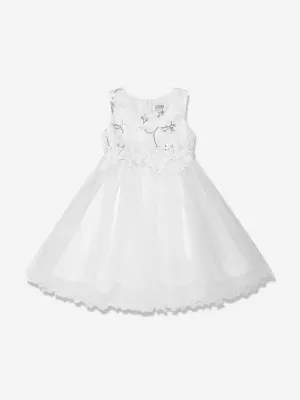 iAMe Mädchen Tüllkleid in Weiß
