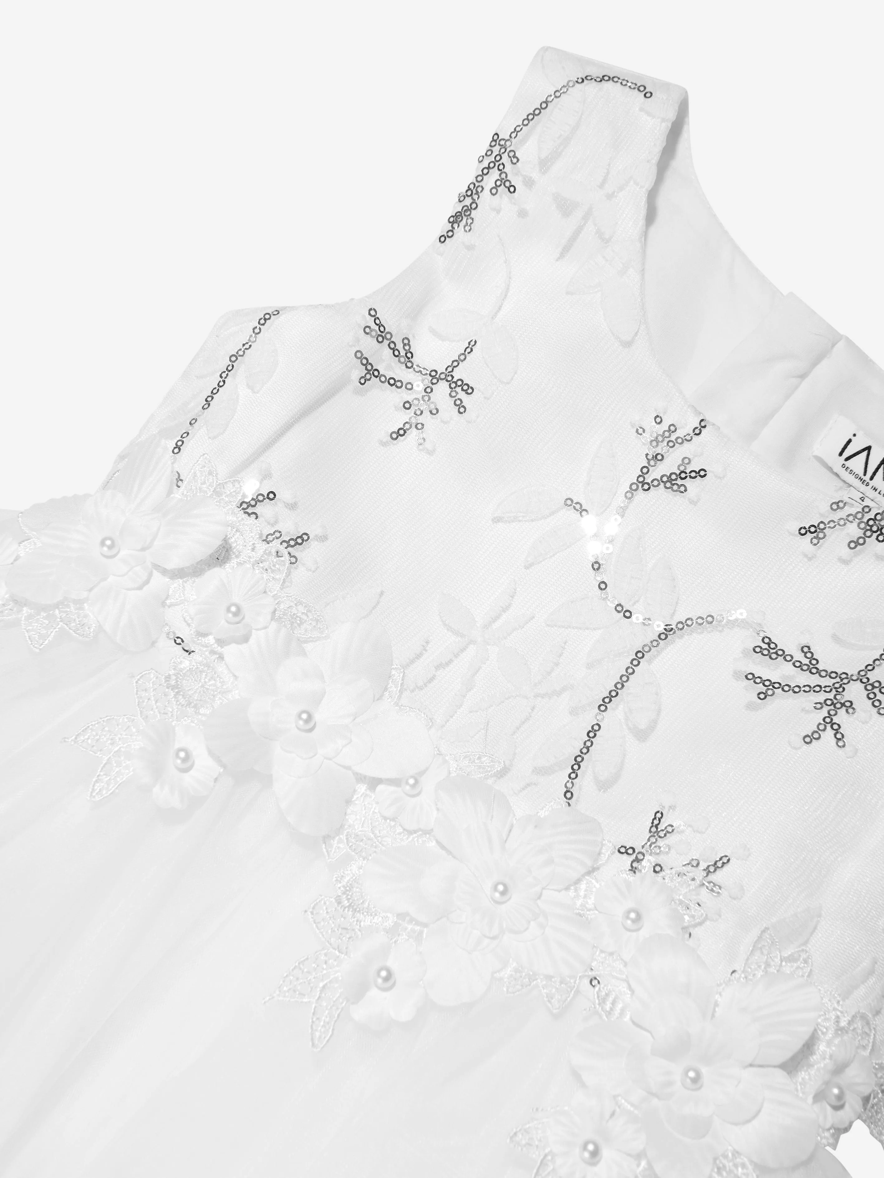 iAMe Mädchen Tüllkleid in Weiß