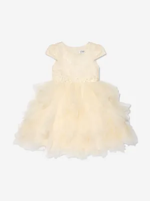 iAMe Mädchen Tüll Etagenkleid in Creme