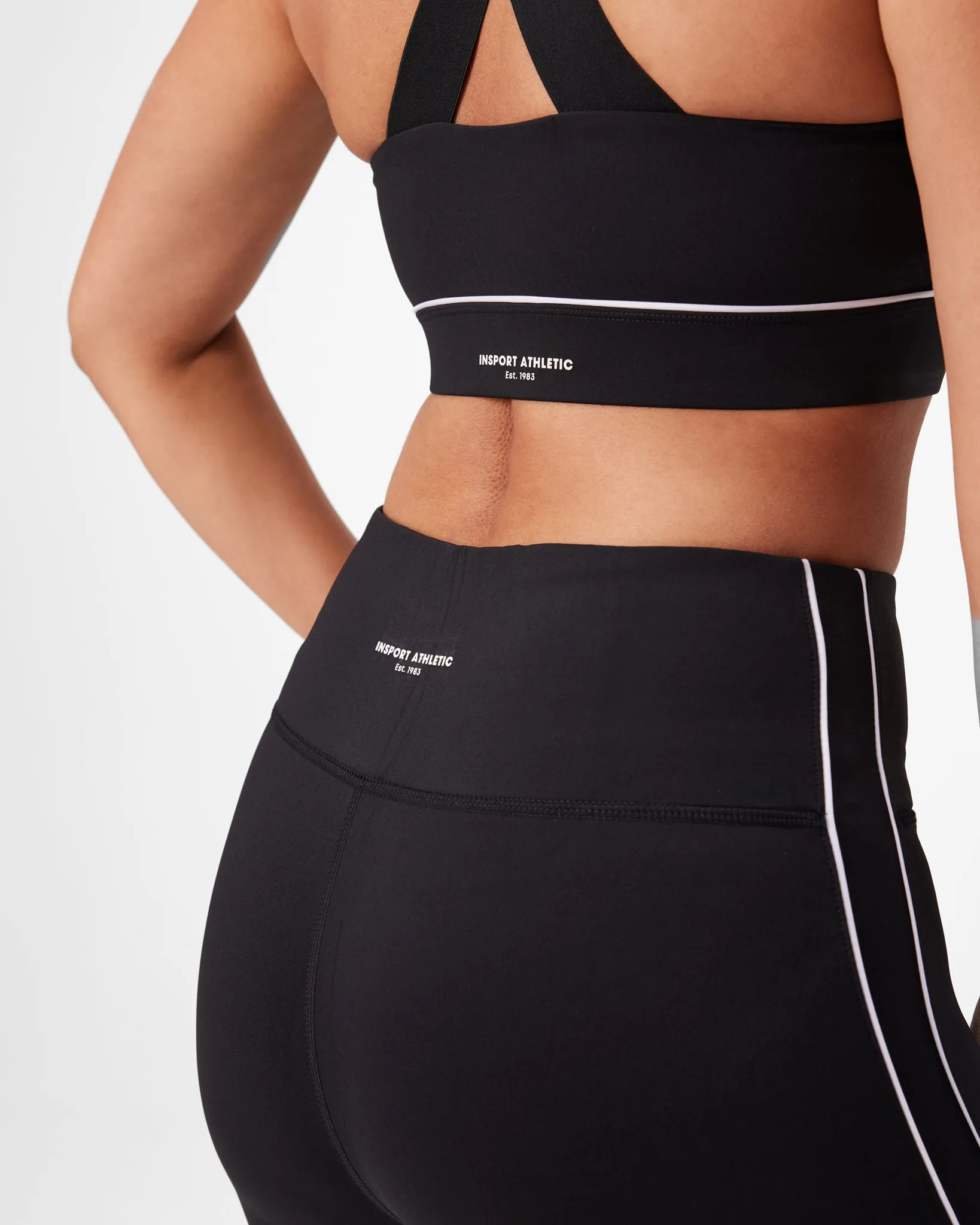 INSPORT DAMEN SWIFT PIPING GANZLÄNGLIGE TIGHT SCHWARZ/WEIß