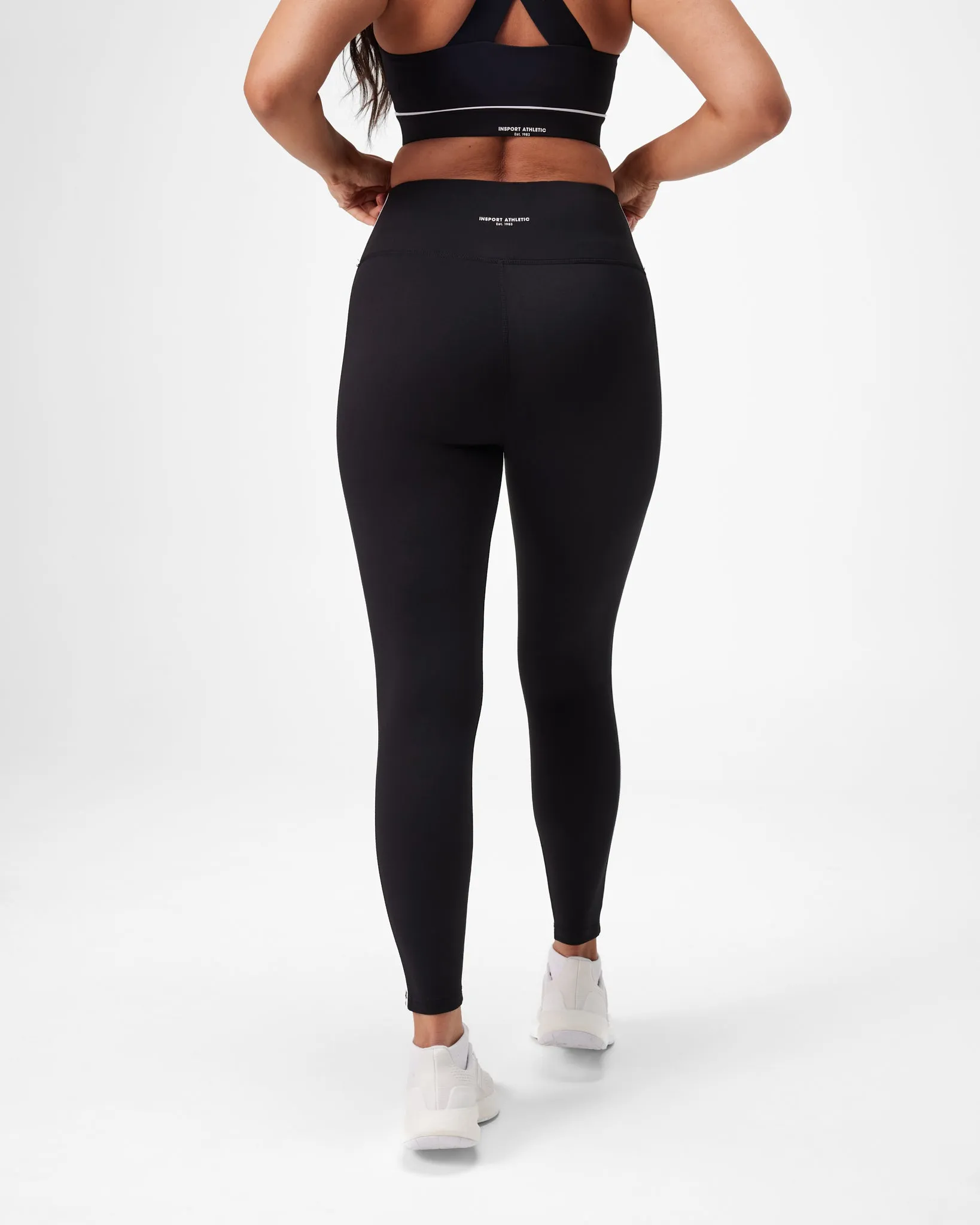 INSPORT DAMEN SWIFT PIPING GANZLÄNGLIGE TIGHT SCHWARZ/WEIß
