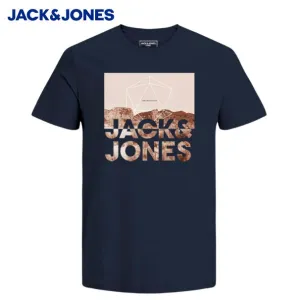 Jack & Jones Alfie Navy Print T-Shirt Navy