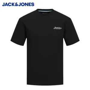 Jack & Jones Beau Schwarzes Rundhals-T-Shirt Schwarz