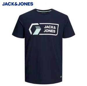 Jack & Jones Colgan Marineblau Druck T-Shirt Marineblau