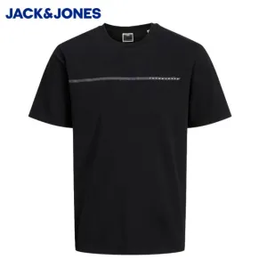 Jack & Jones Fusion Logo Schwarzes T-Shirt Schwarz