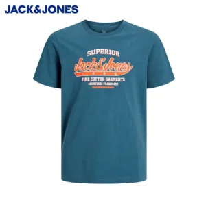 Jack & Jones Logo Oceanview T-Shirt Blau