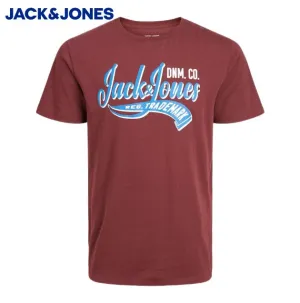 Jack & Jones Port Royale Logo Crew T-Shirt Weinrot