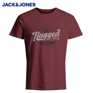 Jack & Jones Vintage Print Backsteinrotes T-Shirt Rot