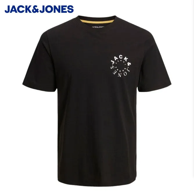 Jack & Jones Warrior Logo Schwarzes T-Shirt Schwarz