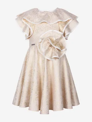 Jessie And James Mädchen Blütenfrecken Kleid in Gold