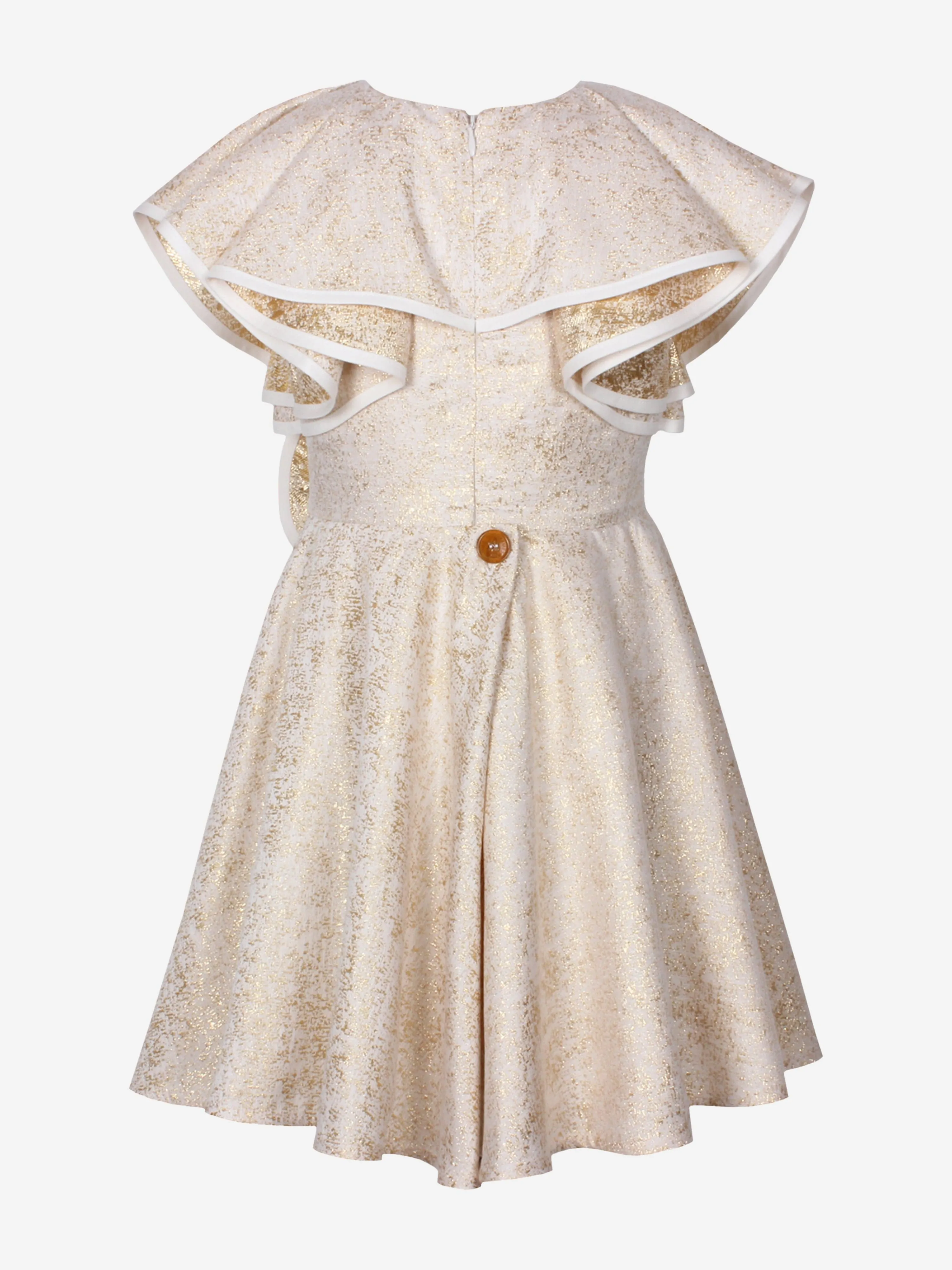 Jessie And James Mädchen Blütenfrecken Kleid in Gold