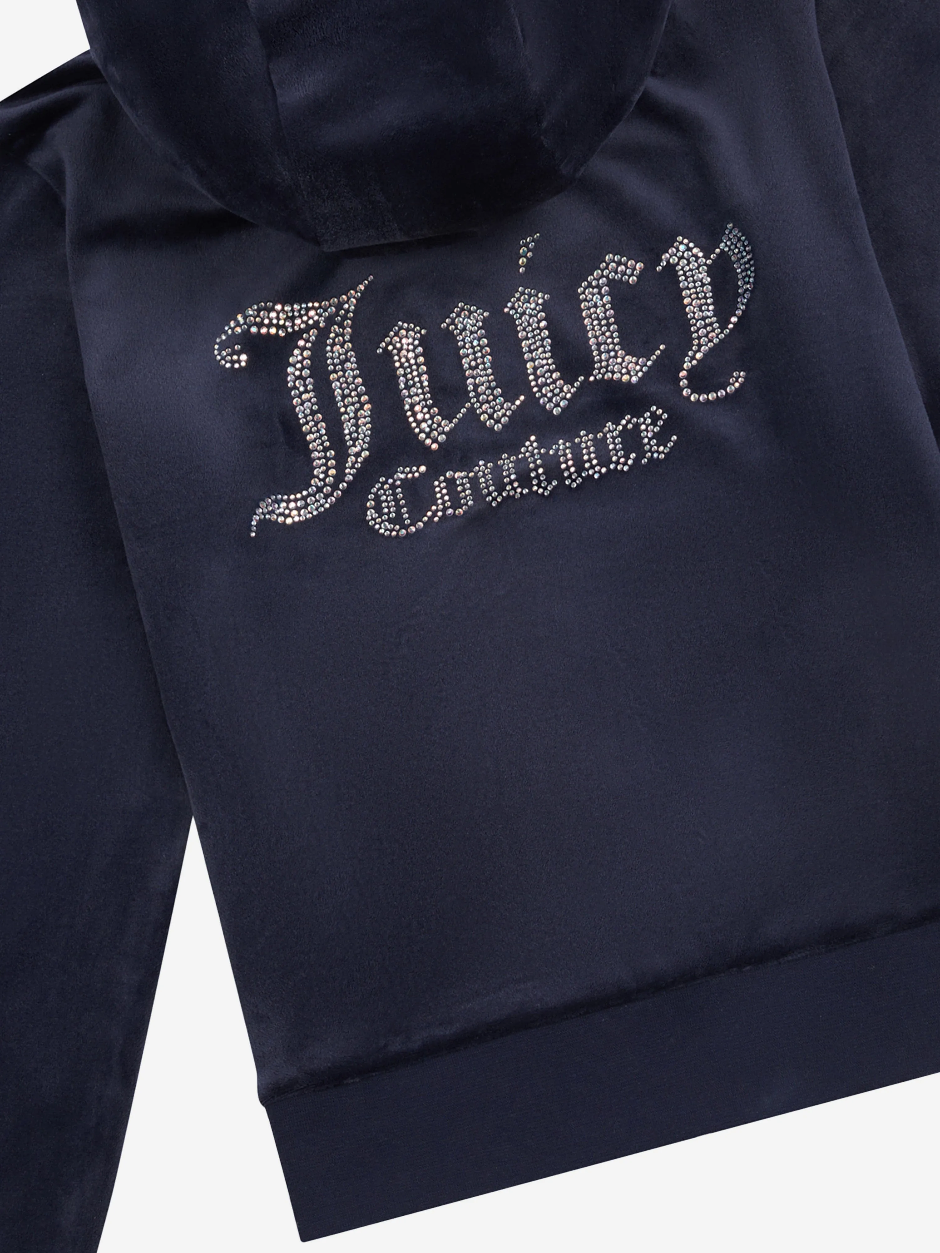 Juicy Couture Mädchen Diamante Logo Reißverschluss Top in Marineblau