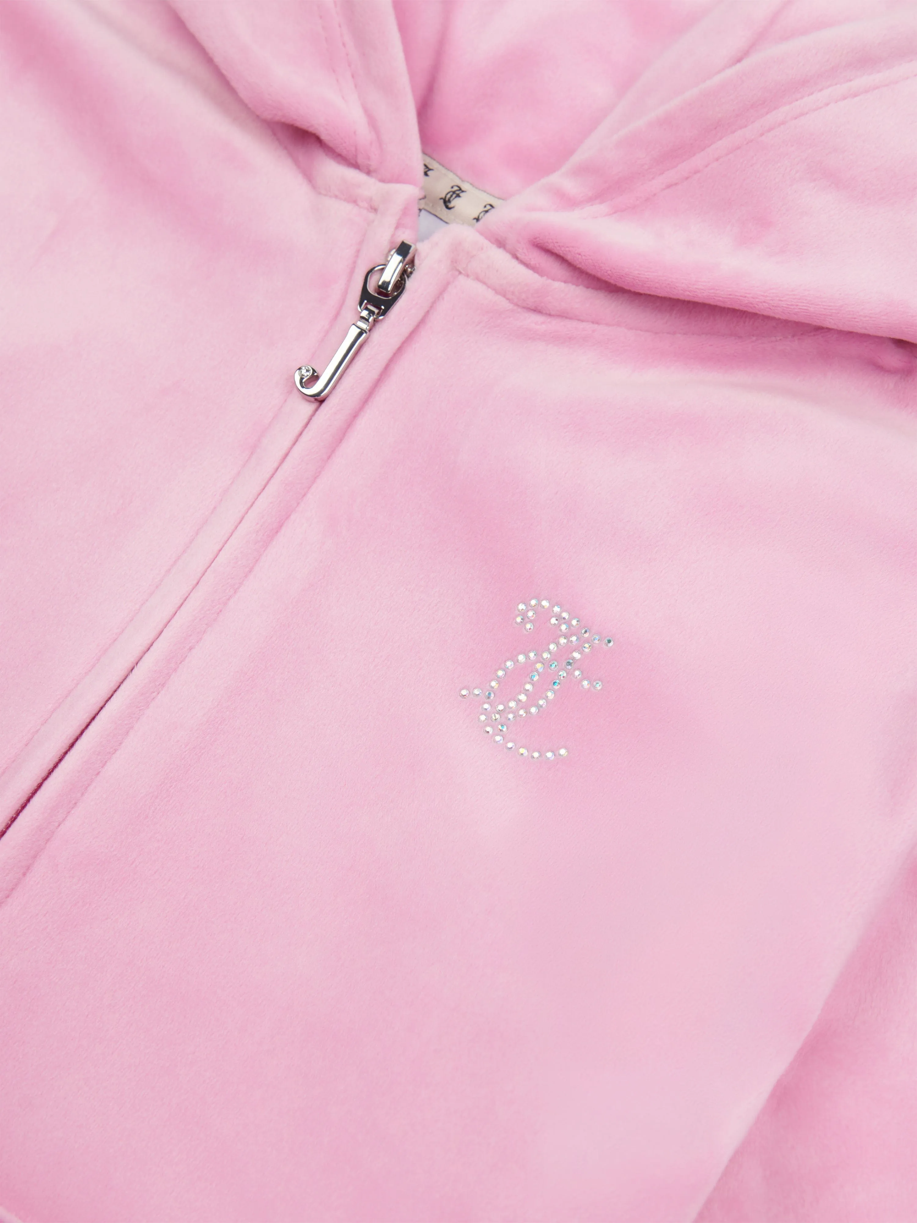 Juicy Couture Mädchen Diamante Logo Reißverschluss Oberteil in Rosa