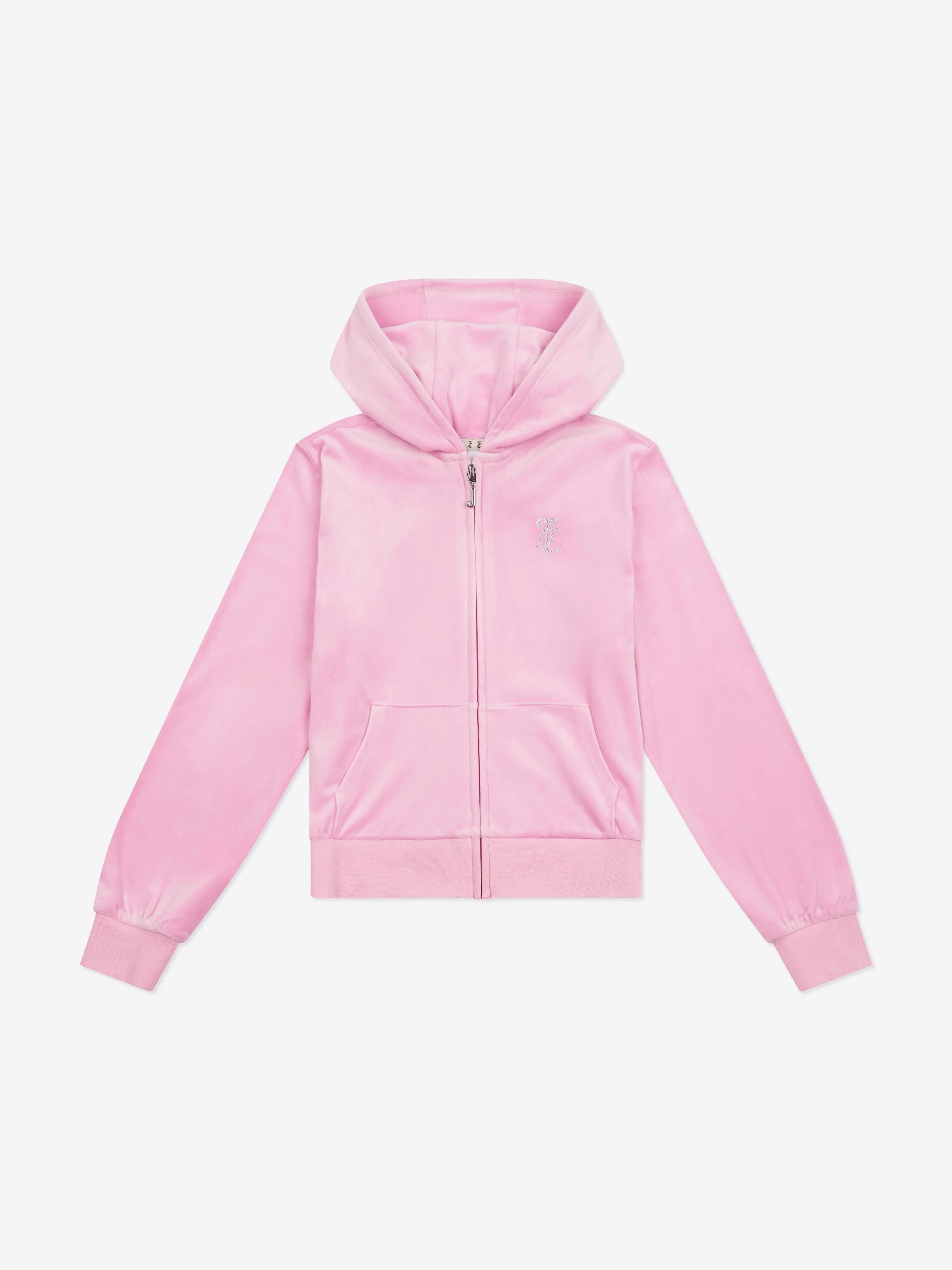 Juicy Couture Mädchen Diamante Logo Reißverschluss Oberteil in Rosa