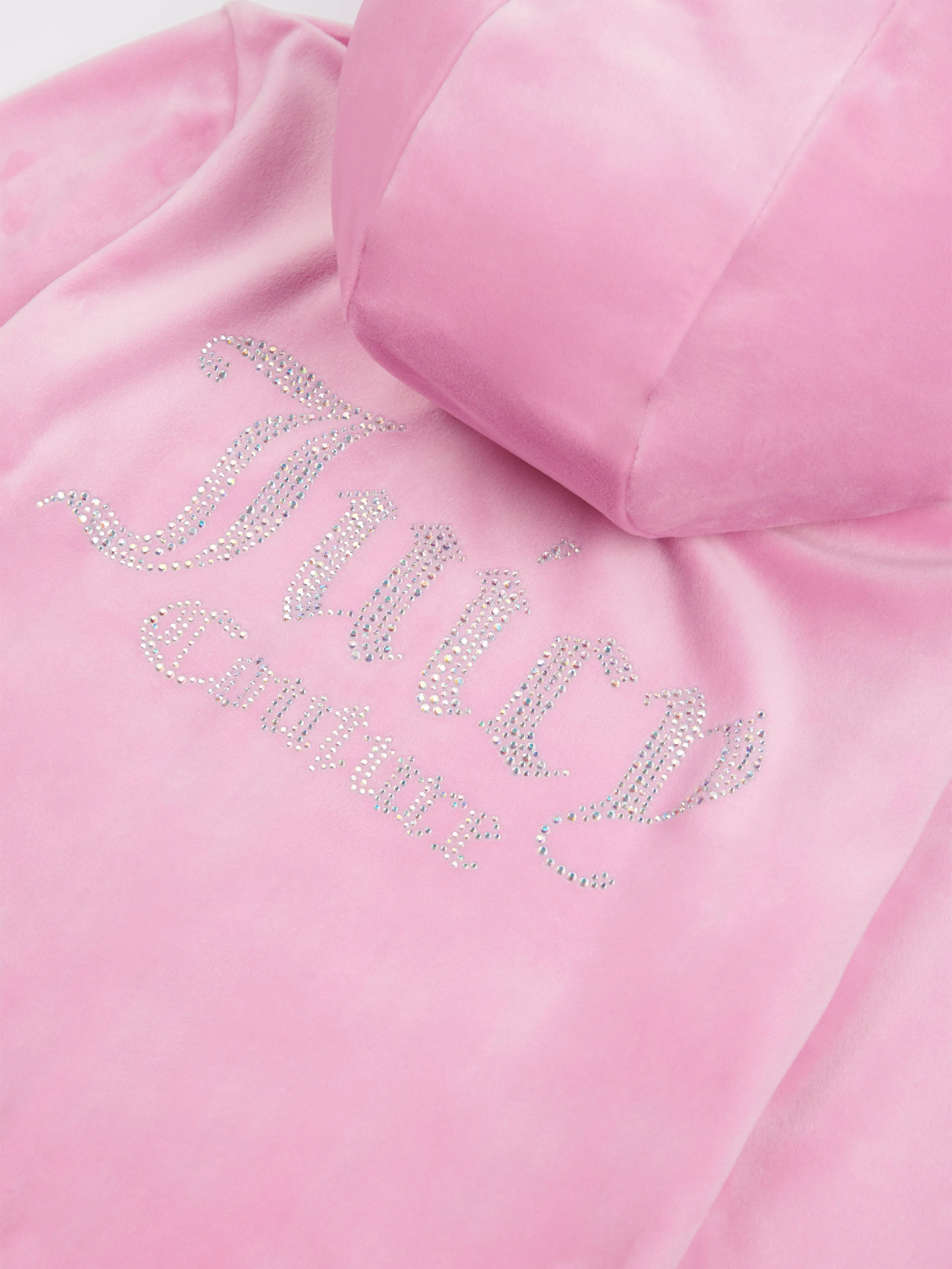 Juicy Couture Mädchen Diamante Logo Reißverschluss Oberteil in Rosa