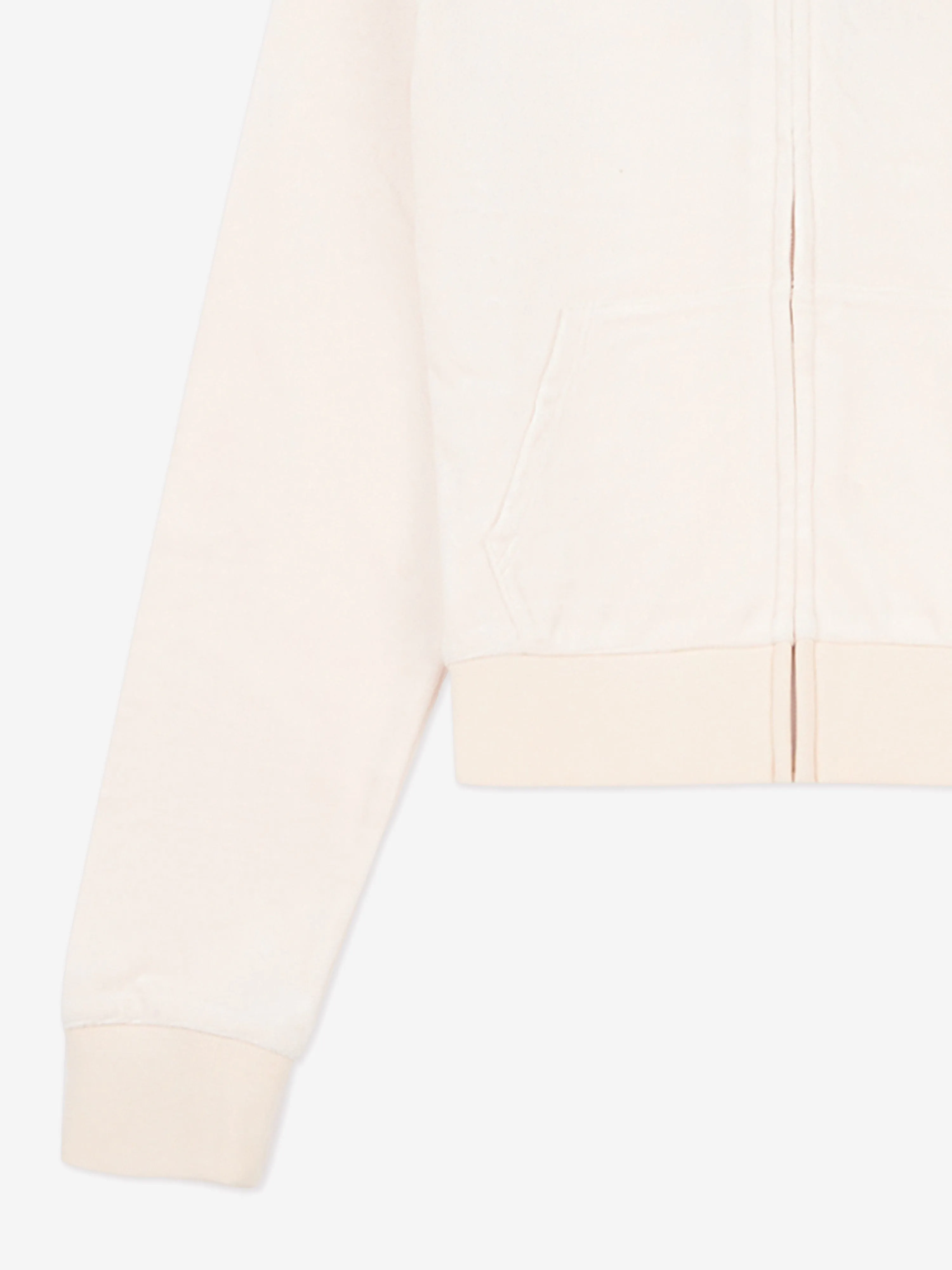 Juicy Couture Mädchen Ton-in-Ton Velours Reißverschluss Top in Beige