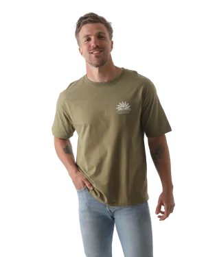 Kaleidoskop T-Shirt in Verblasstem Khaki