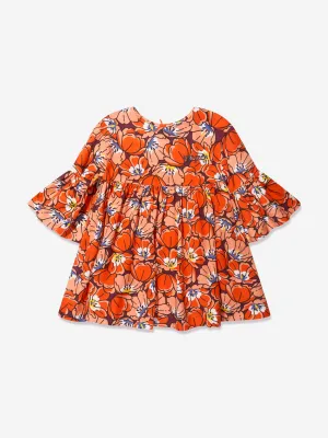 KENZO Girls Boke Flower Kleid in Orange
